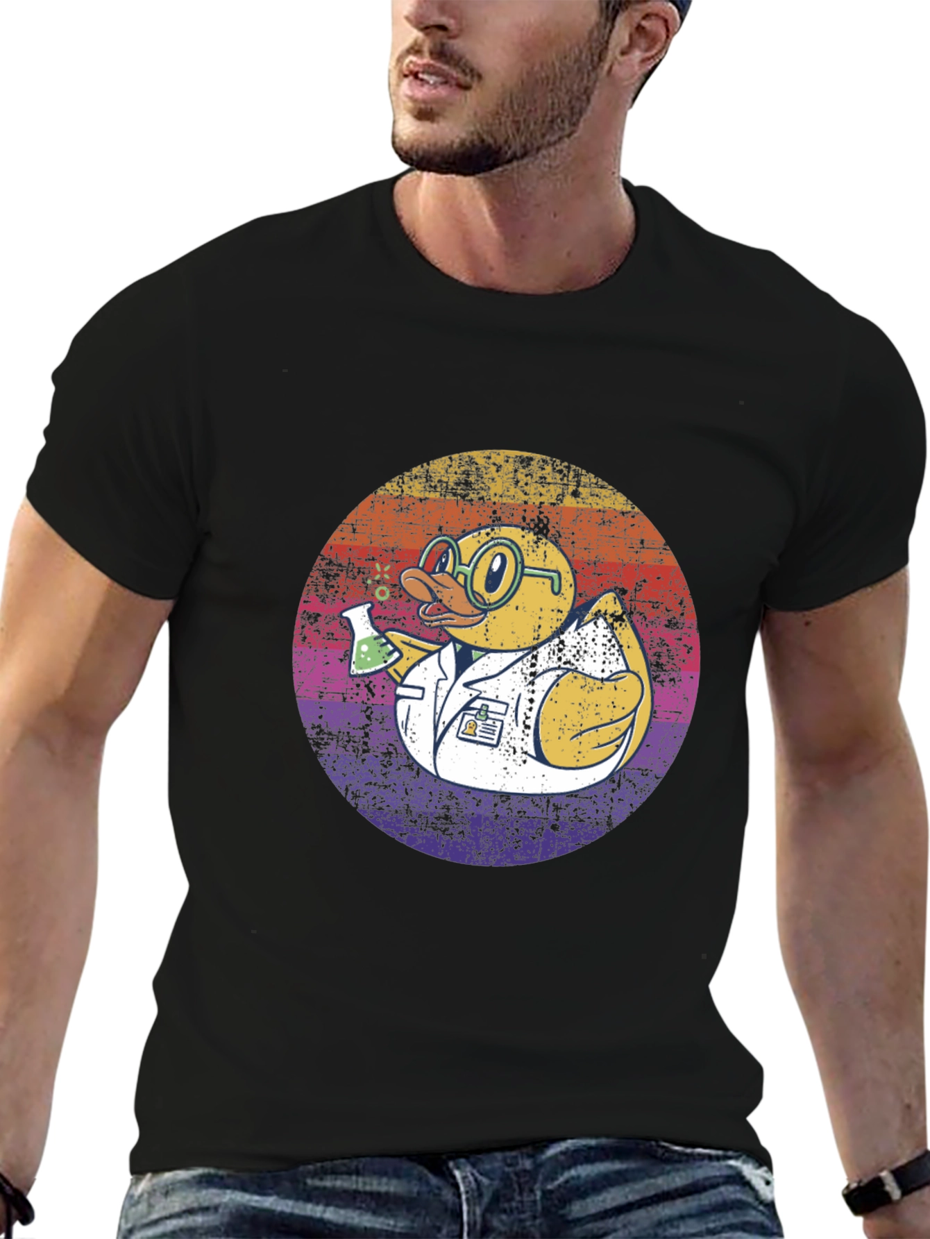 Scientist Duck T-Shirt - Retro Design