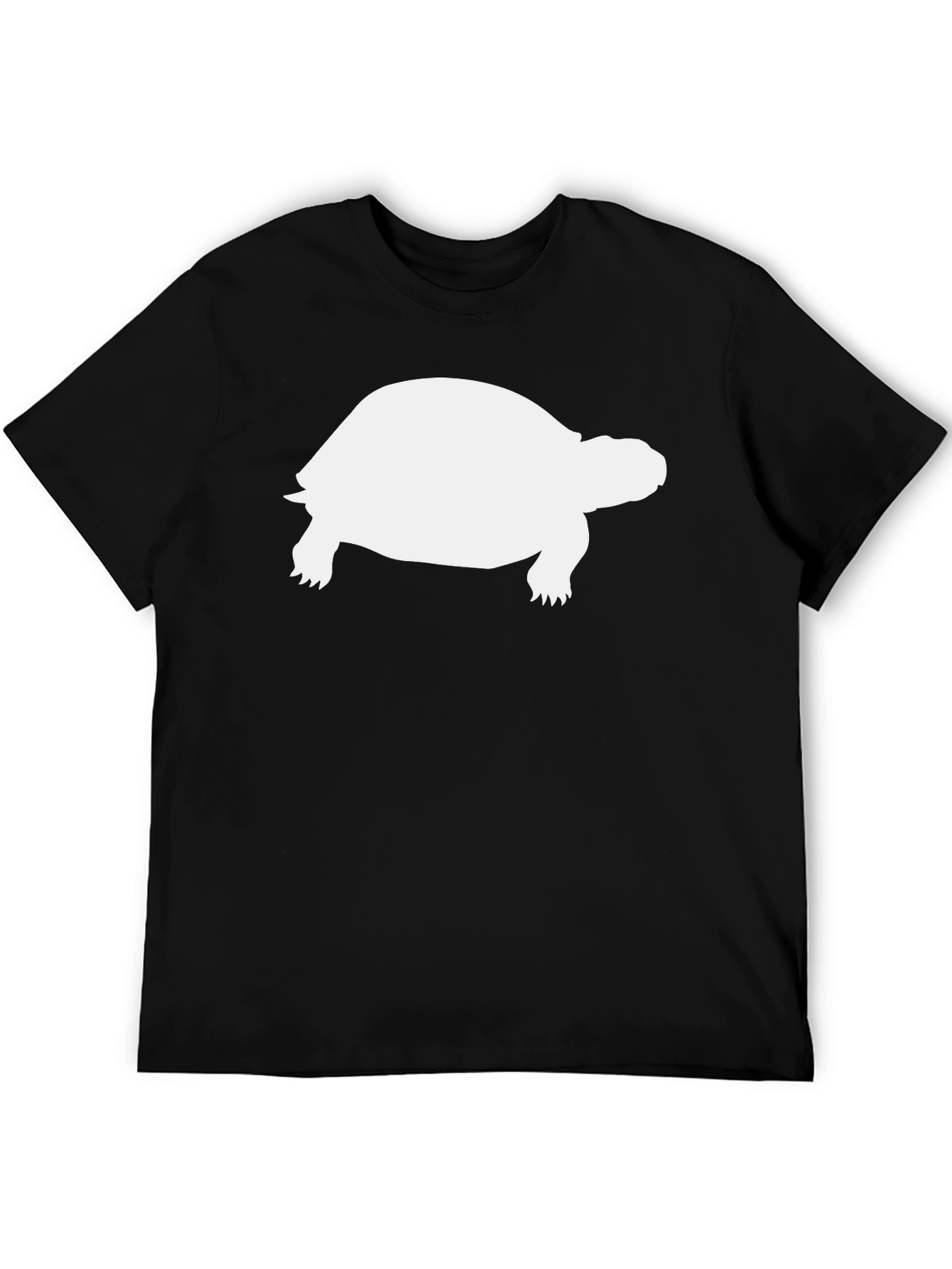 Turtle Graphic Tee - Black Cotton Blend Shirt