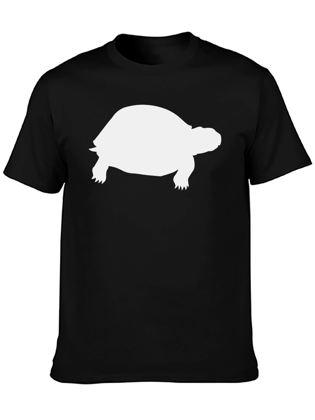 Turtle Graphic Tee - Black Cotton Blend Shirt