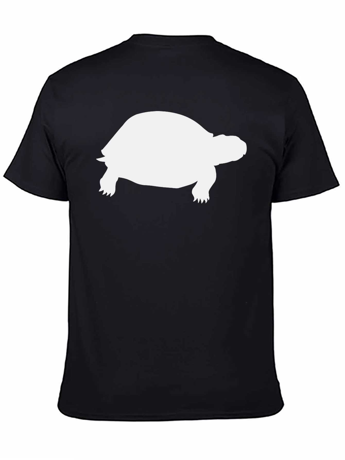 Turtle Graphic Tee - Black Cotton Blend Shirt