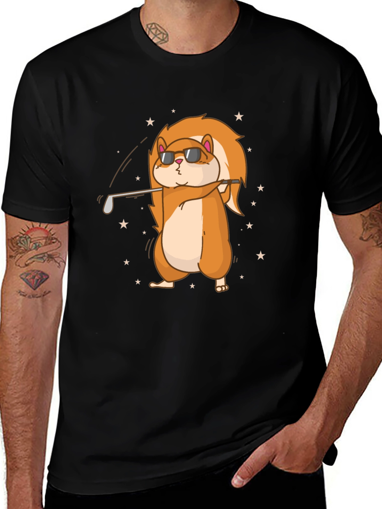 Funny Hamster Golf T-Shirt