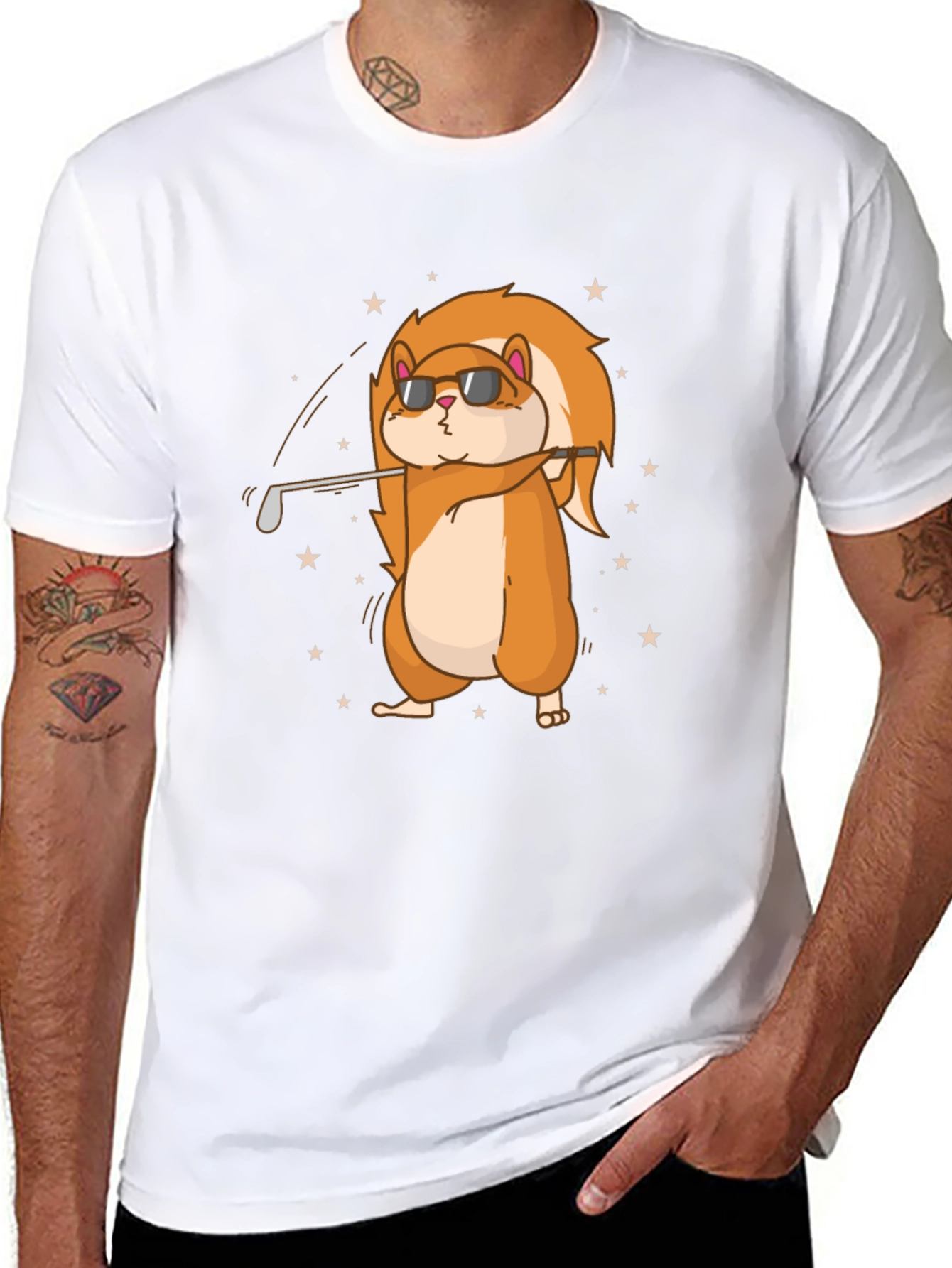 Funny Hamster Golf T-Shirt