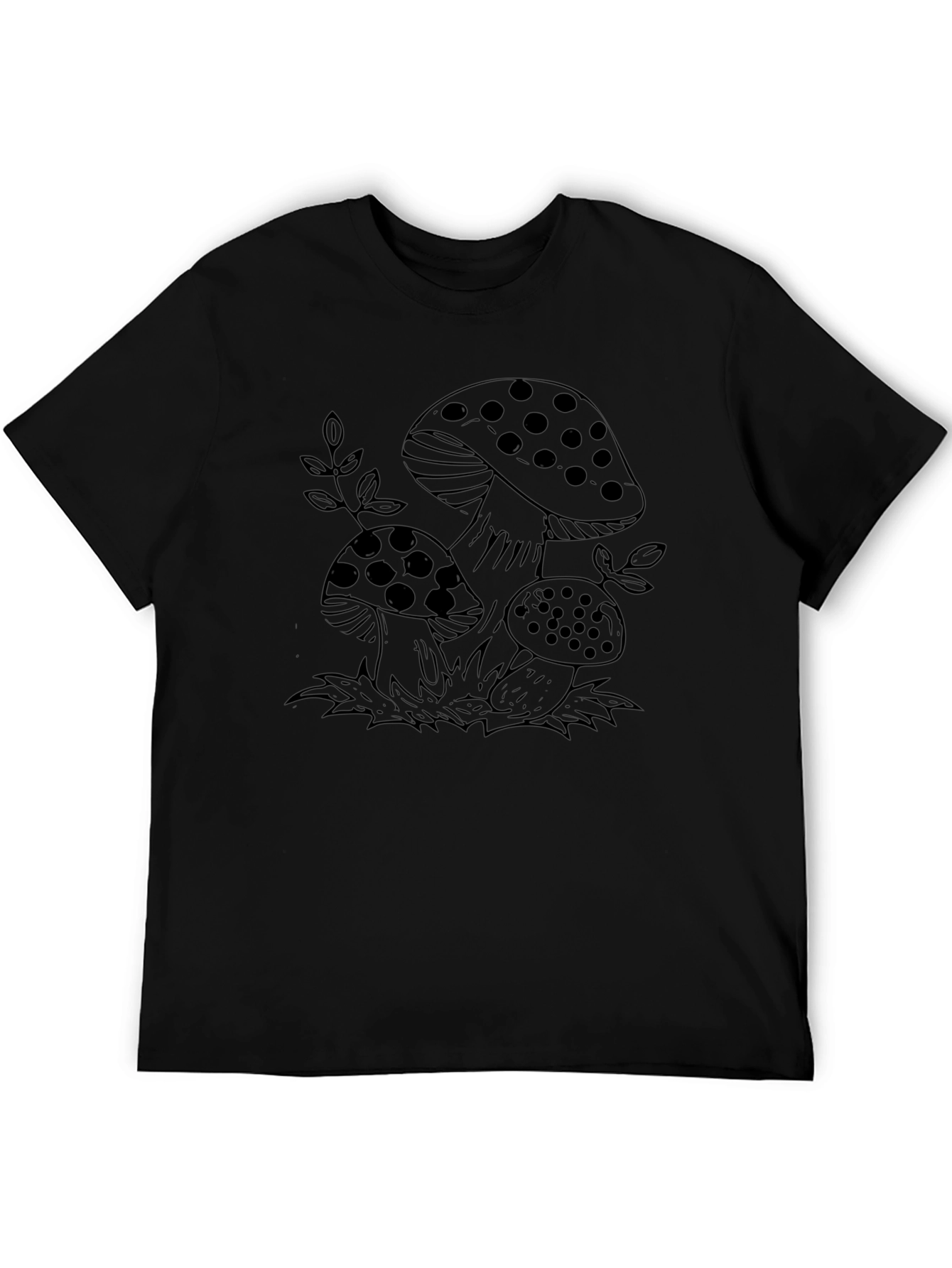 Mushroom Graphic Tee - Black