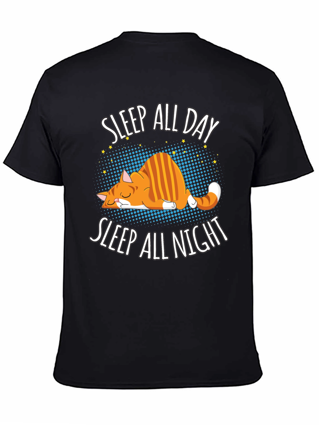 Sleep All Day Cat Graphic Tee