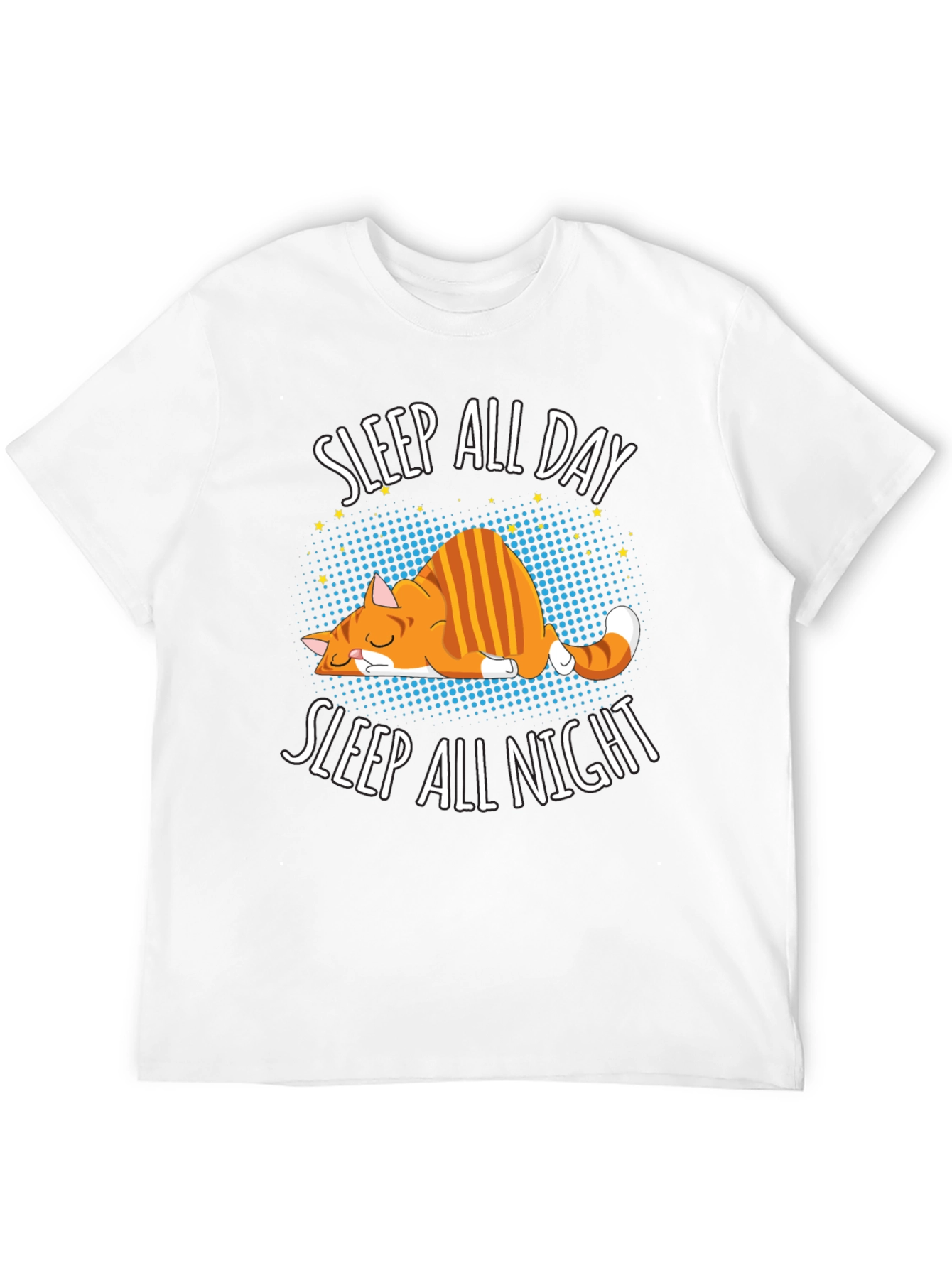 Sleep All Day Cat Graphic Tee