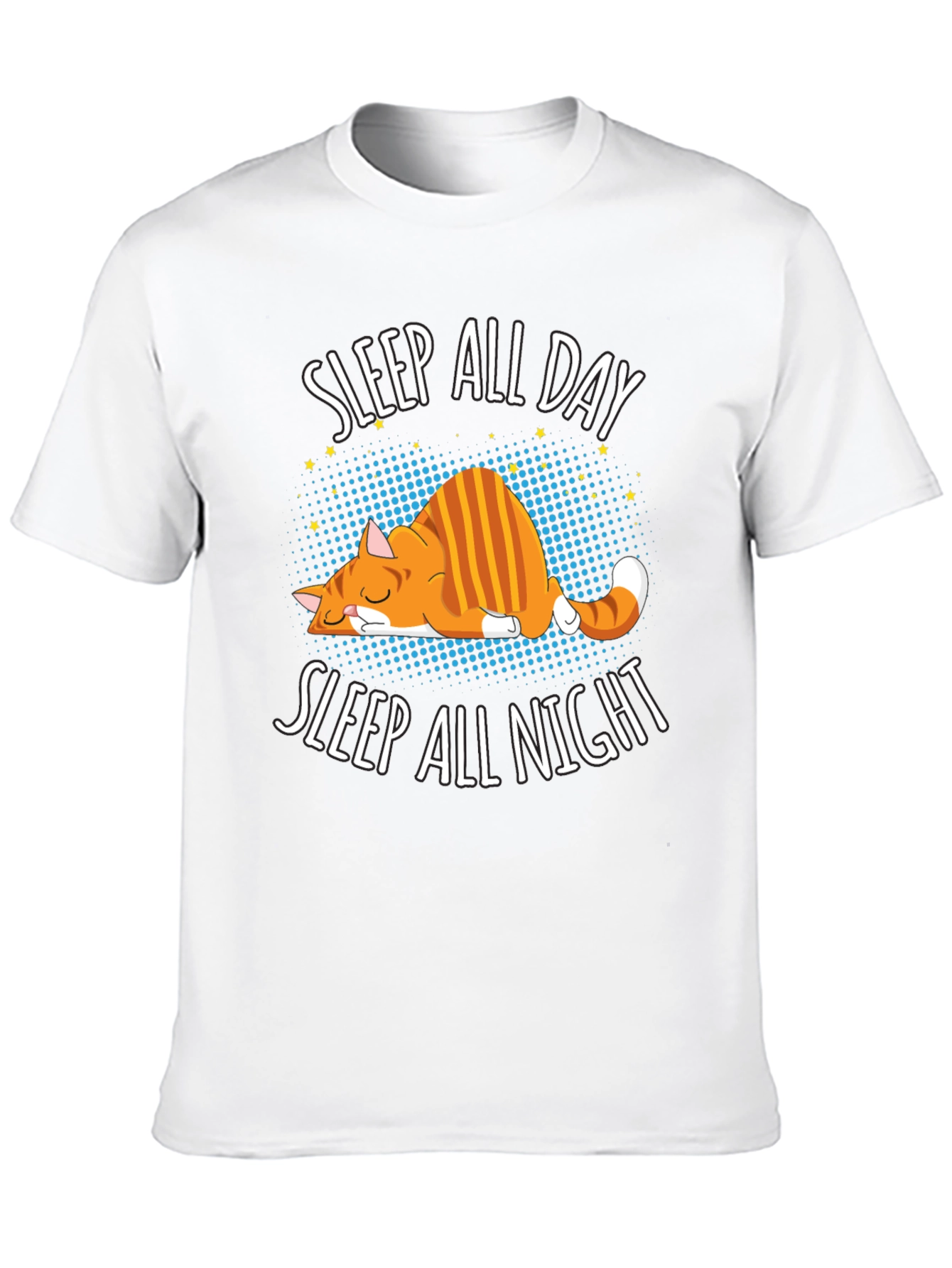Sleep All Day Cat Graphic Tee