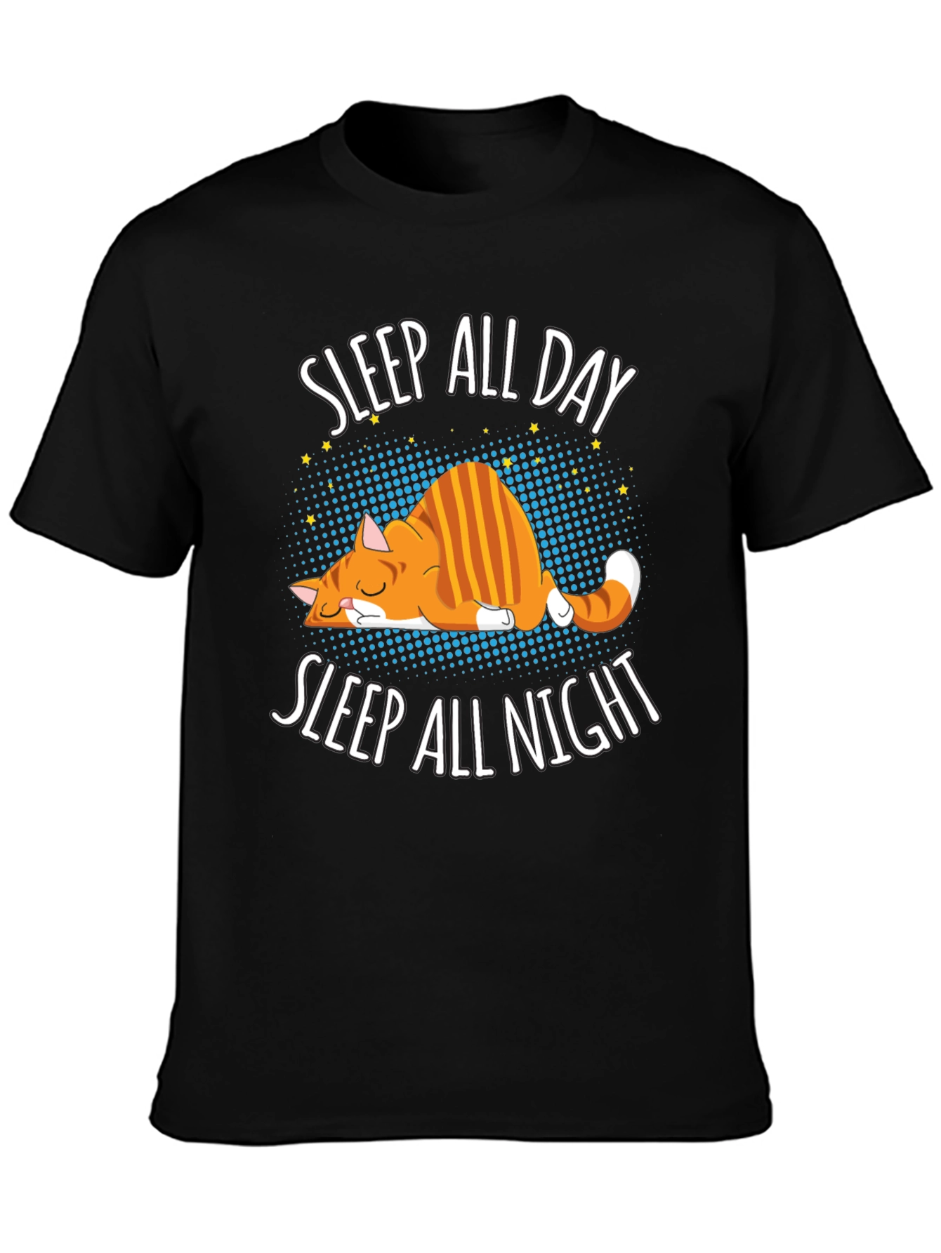 Sleep All Day Cat Graphic Tee