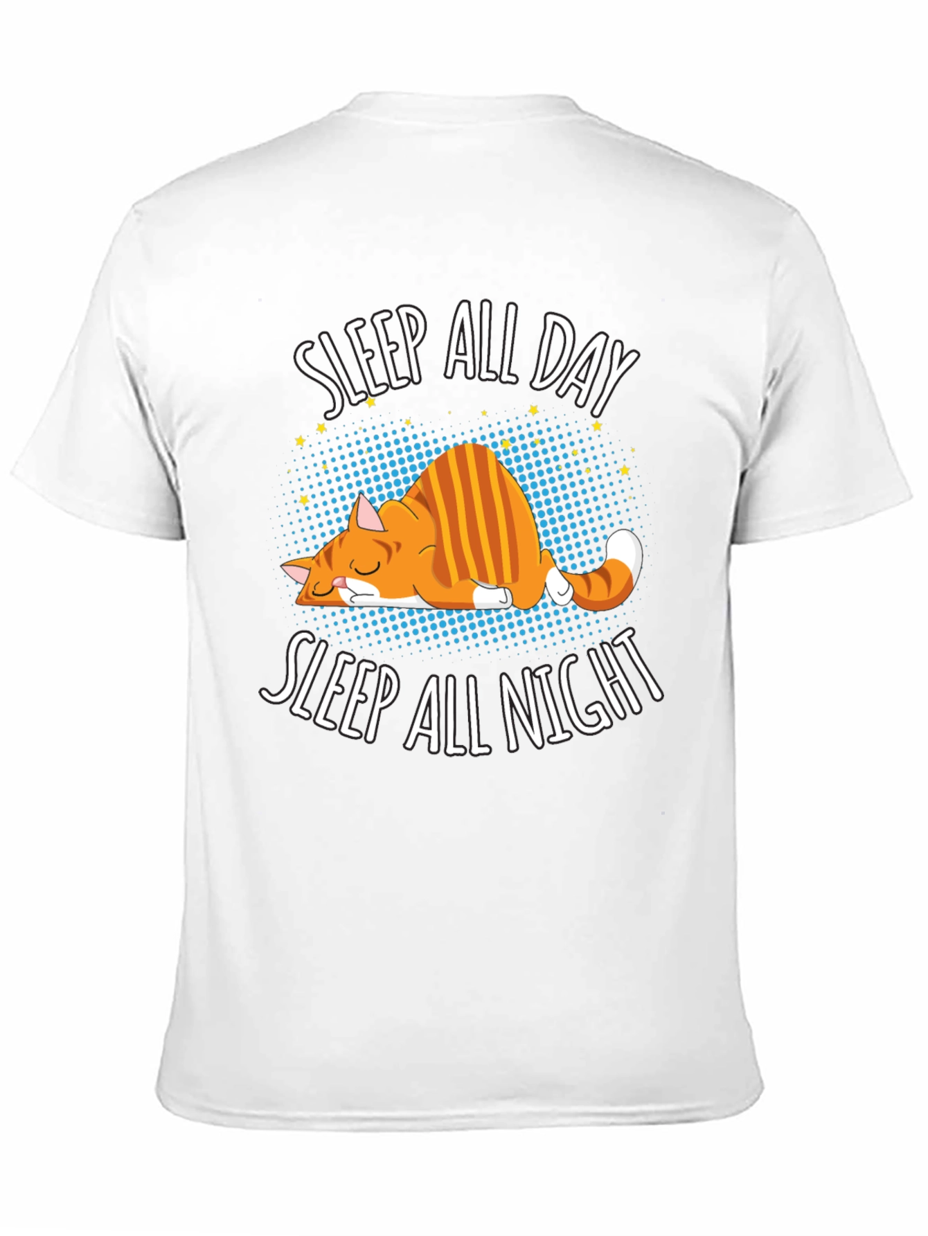 Sleep All Day Cat Graphic Tee