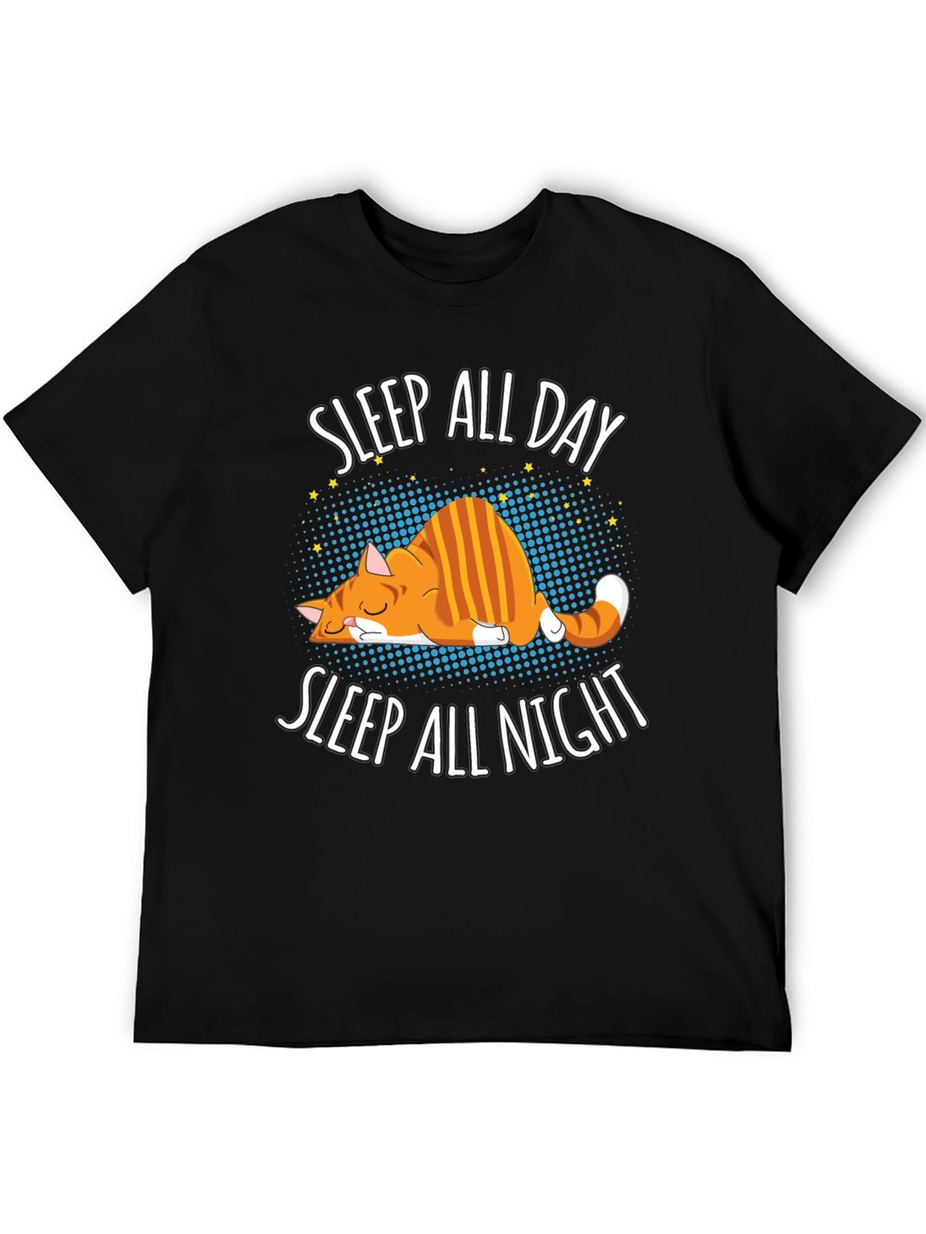 Sleep All Day Cat Graphic Tee