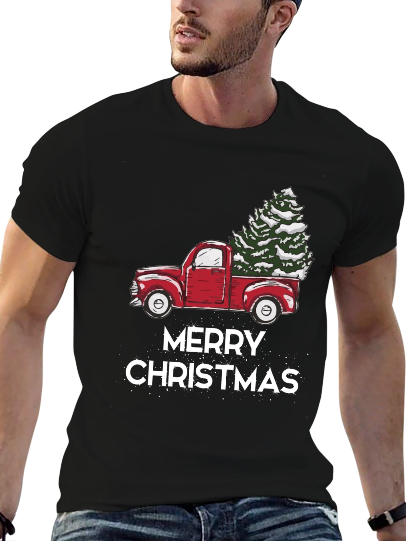 Merry Christmas Truck Graphic Tee