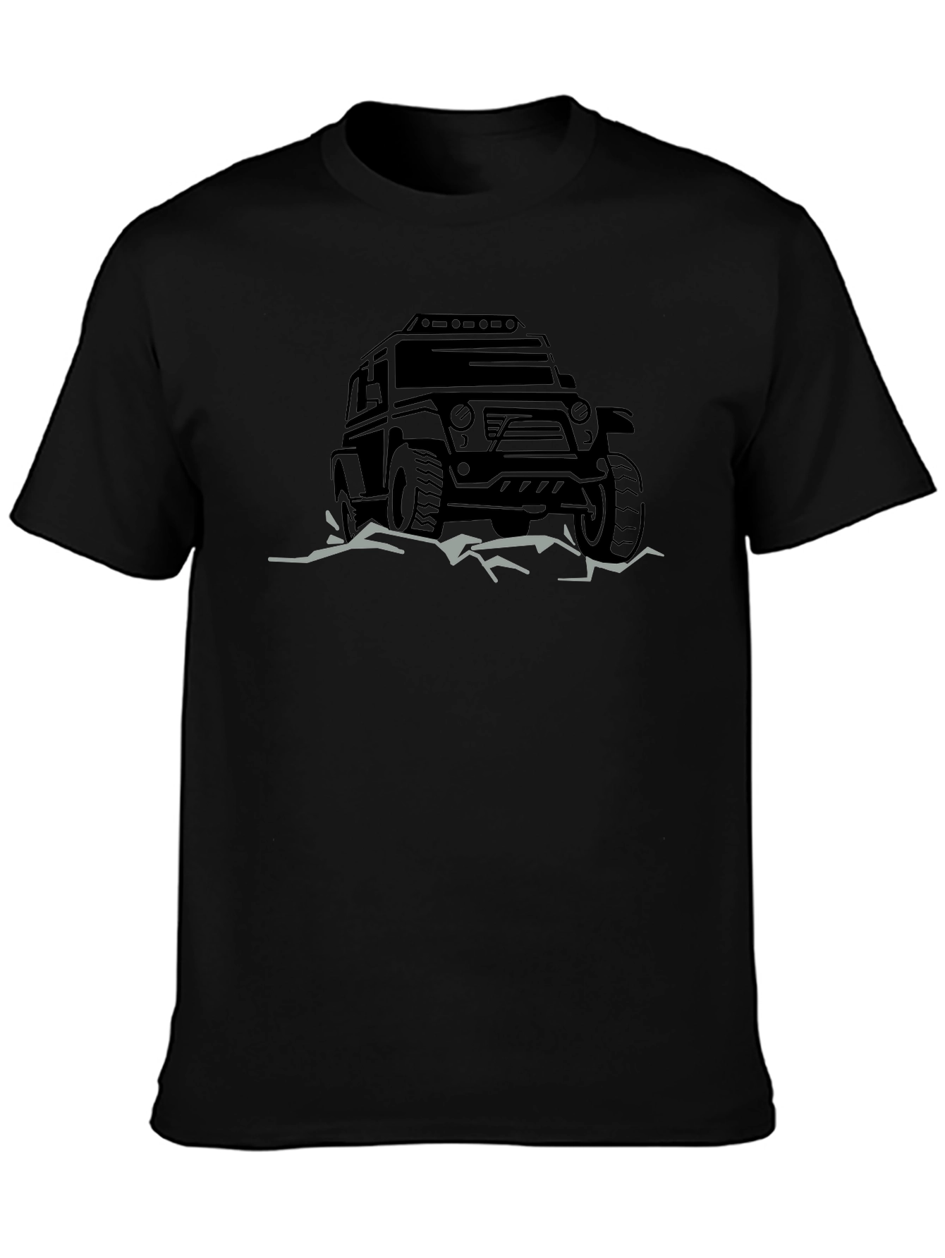 Off-Road Adventure Tee - Black Graphic T-Shirt