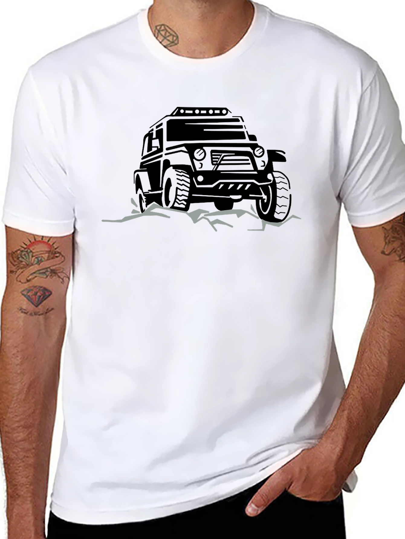 Off-Road Adventure Tee - Black Graphic T-Shirt