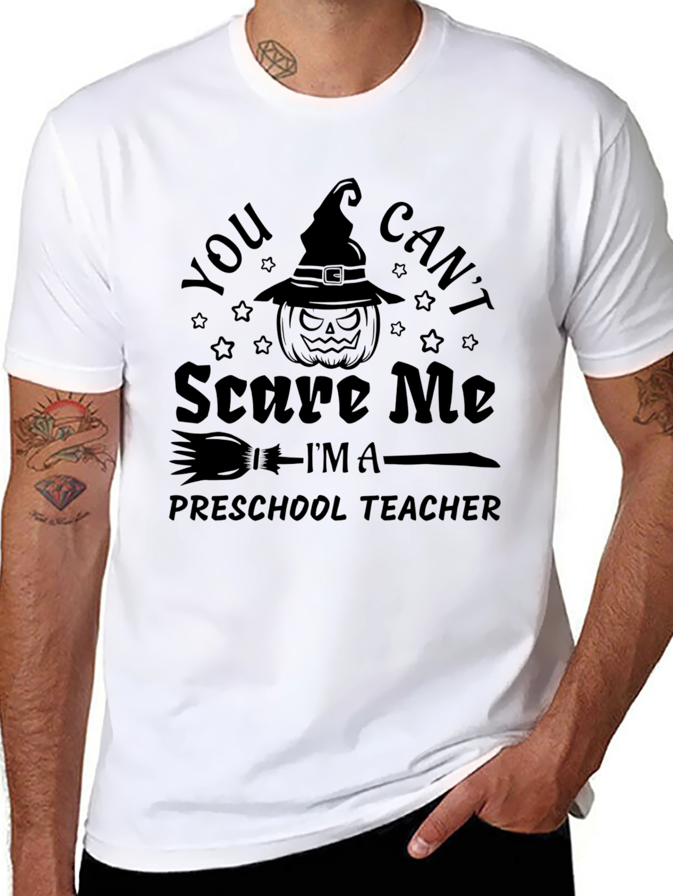 You Cant Scare Me Preschool Teacher Halloween T-Shirt