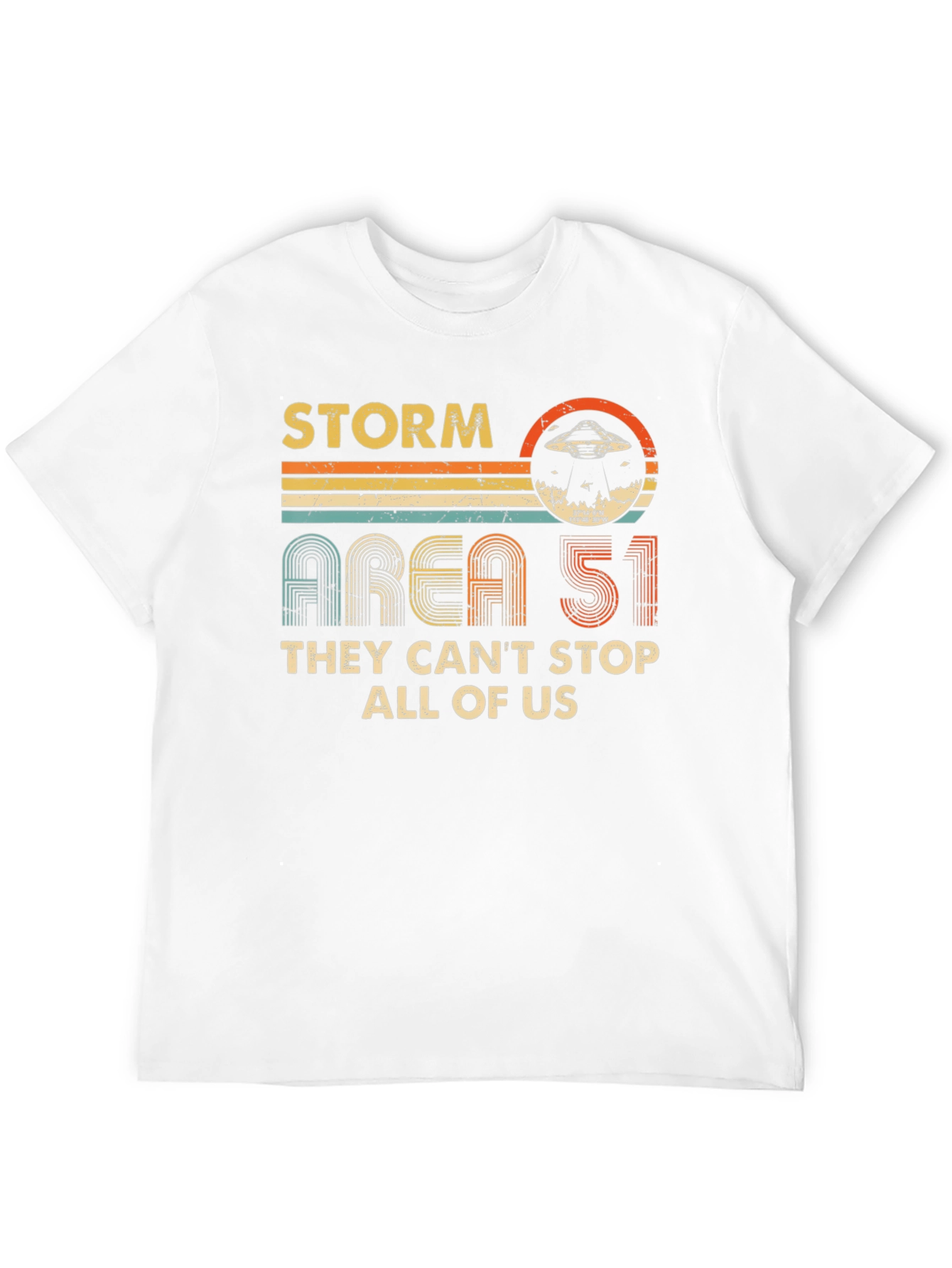 Storm Area 51 Retro UFO Graphic T-Shirt