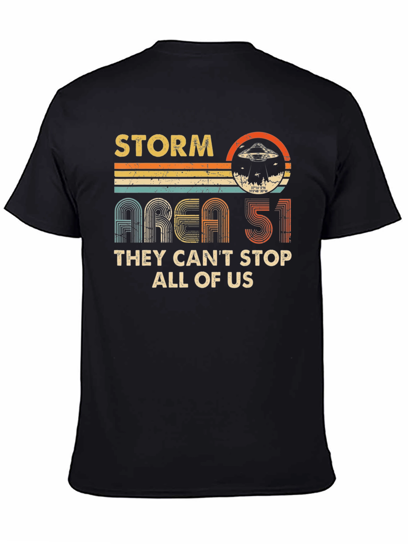 Storm Area 51 Retro UFO Graphic T-Shirt