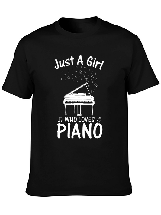 Just a Girl Who Loves Piano T-Shirt