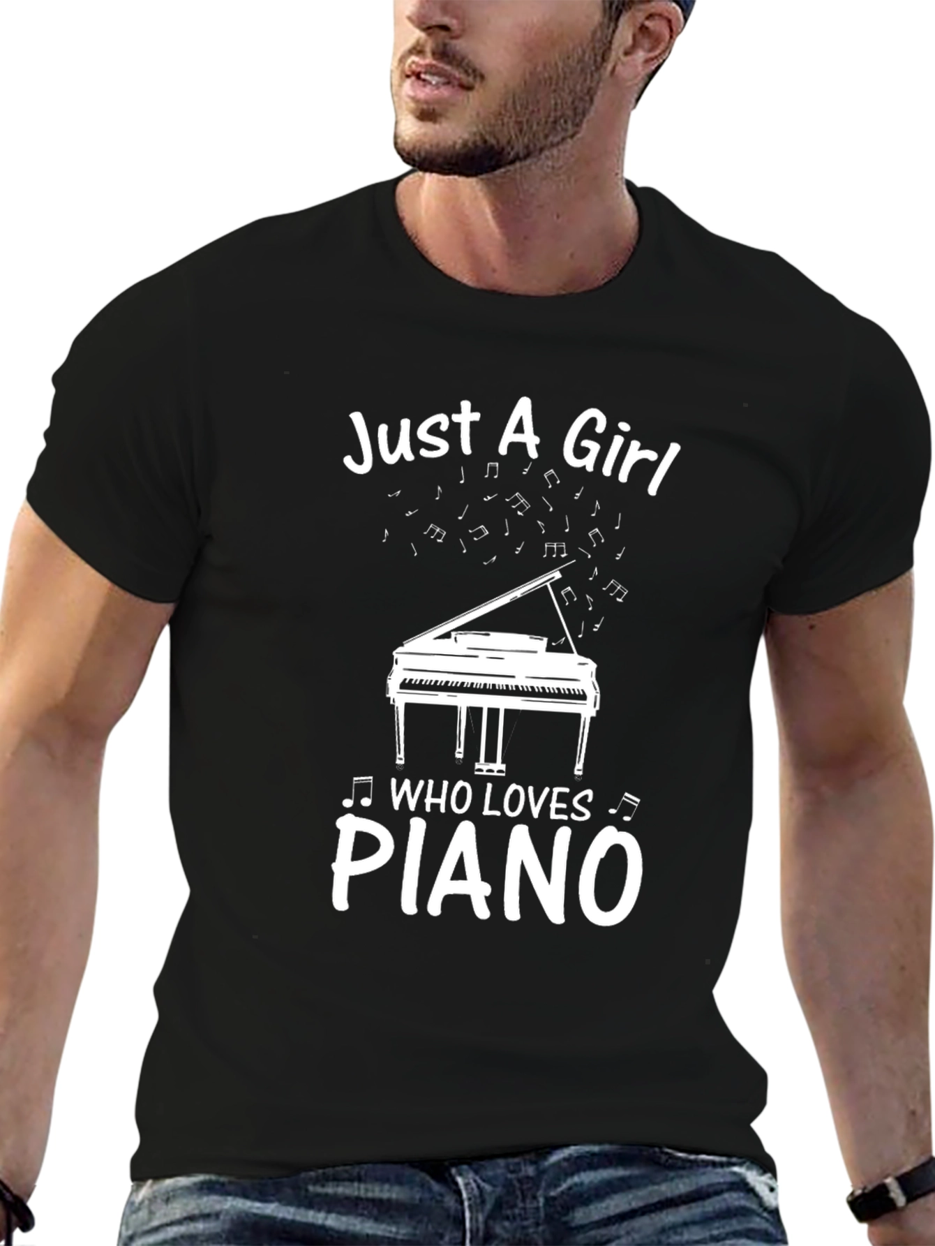 Just a Girl Who Loves Piano T-Shirt