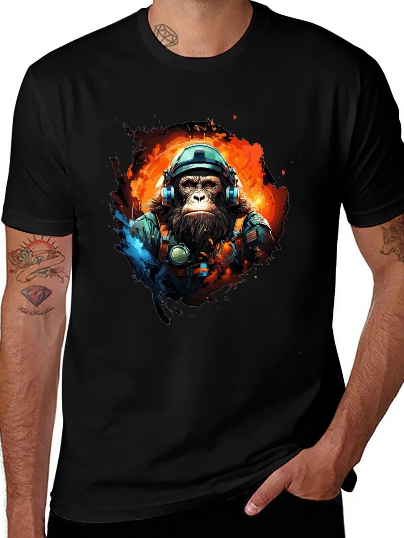 Ape Astronaut Black T-Shirt