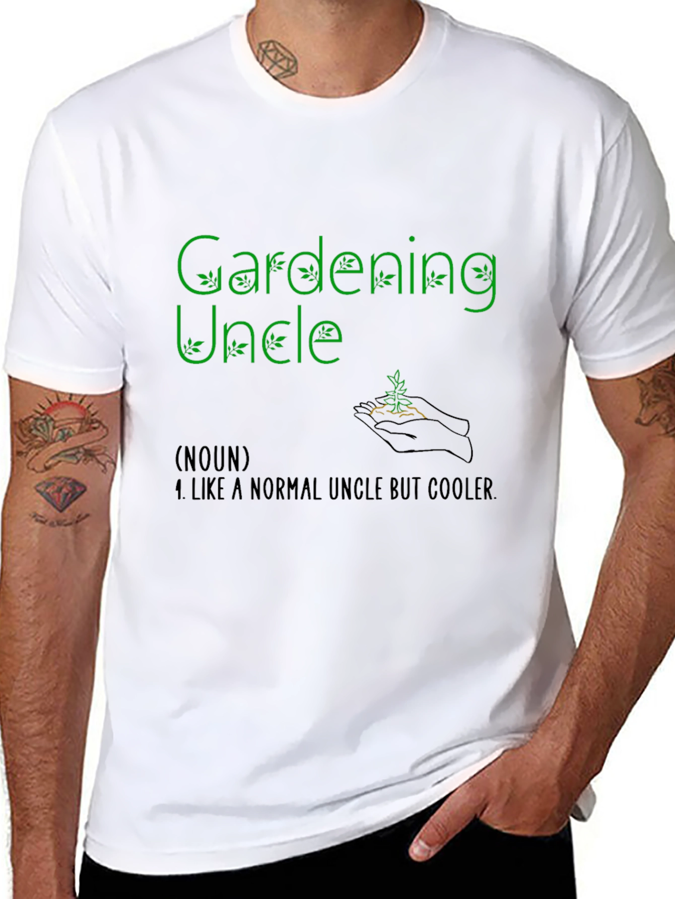 Gardening Uncle Graphic T-Shirt - Cool Plant Lover Gift