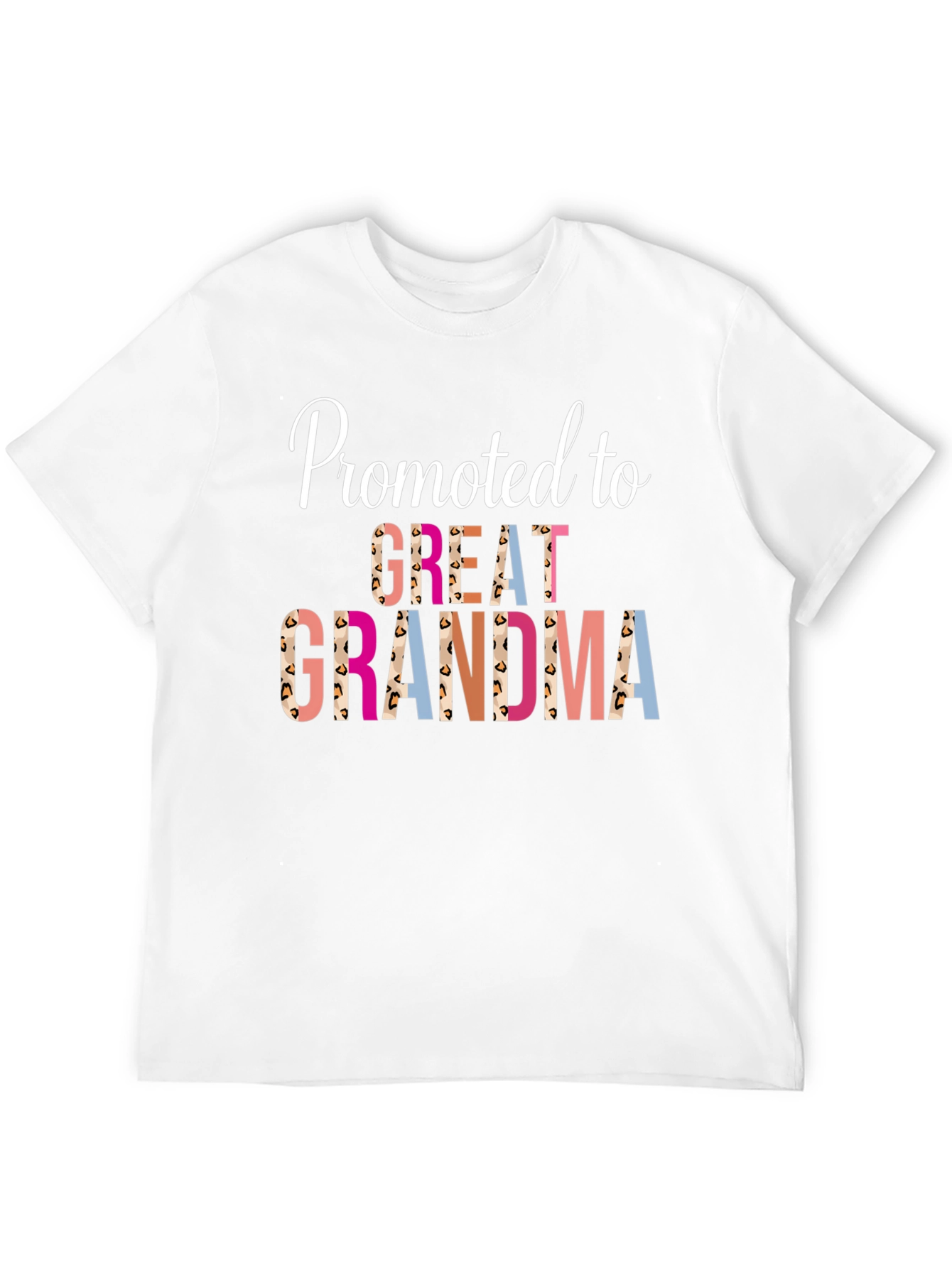 Promoted to Great Grandma Leopard Print T-Shirt