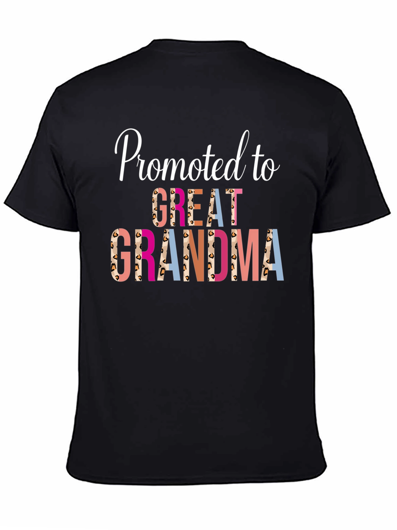 Promoted to Great Grandma Leopard Print T-Shirt