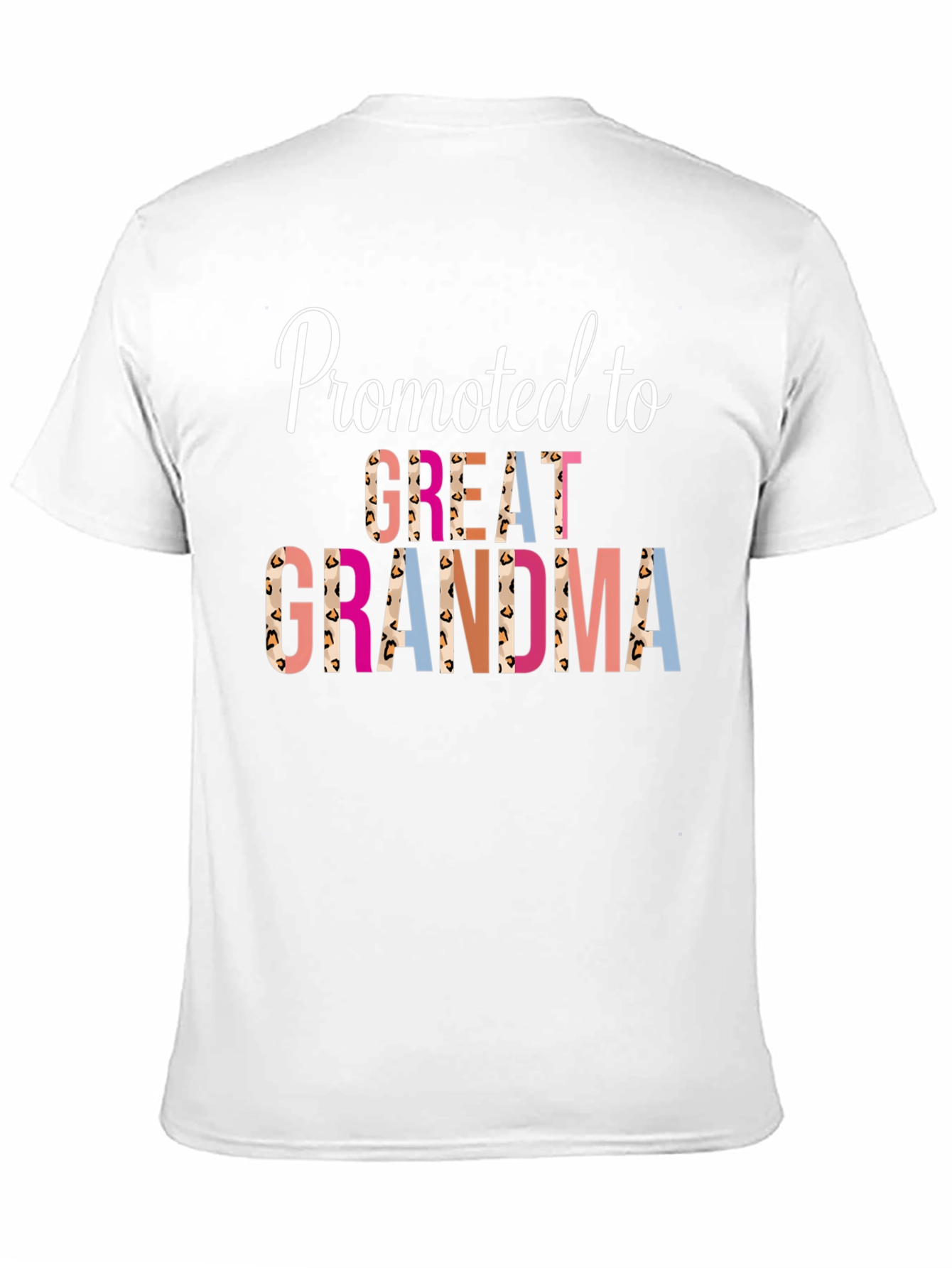 Promoted to Great Grandma Leopard Print T-Shirt