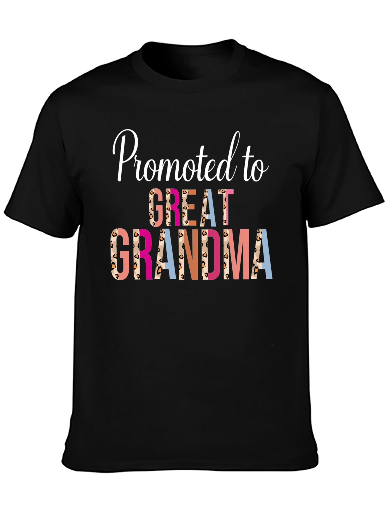 Promoted to Great Grandma Leopard Print T-Shirt