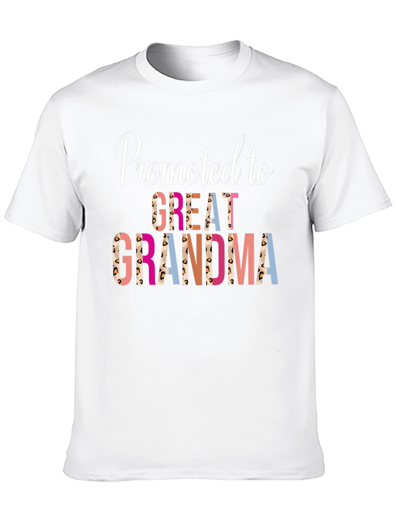 Promoted to Great Grandma Leopard Print T-Shirt