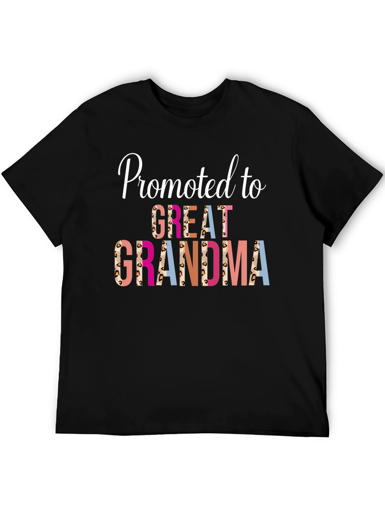 Promoted to Great Grandma Leopard Print T-Shirt