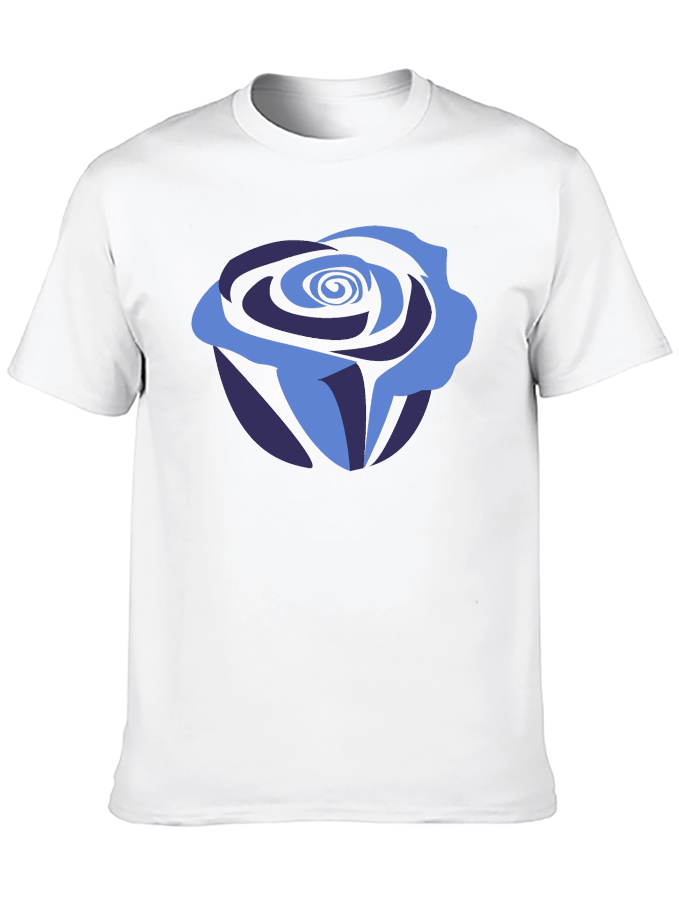 Blue Rose Graphic Tee - Stylish Mens T-Shirt