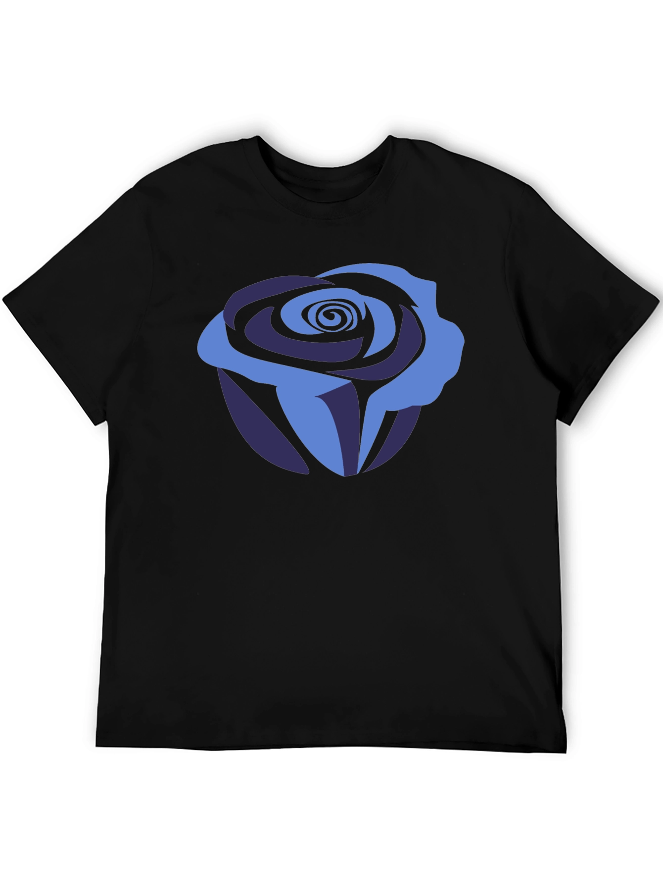Blue Rose Graphic Tee - Stylish Mens T-Shirt