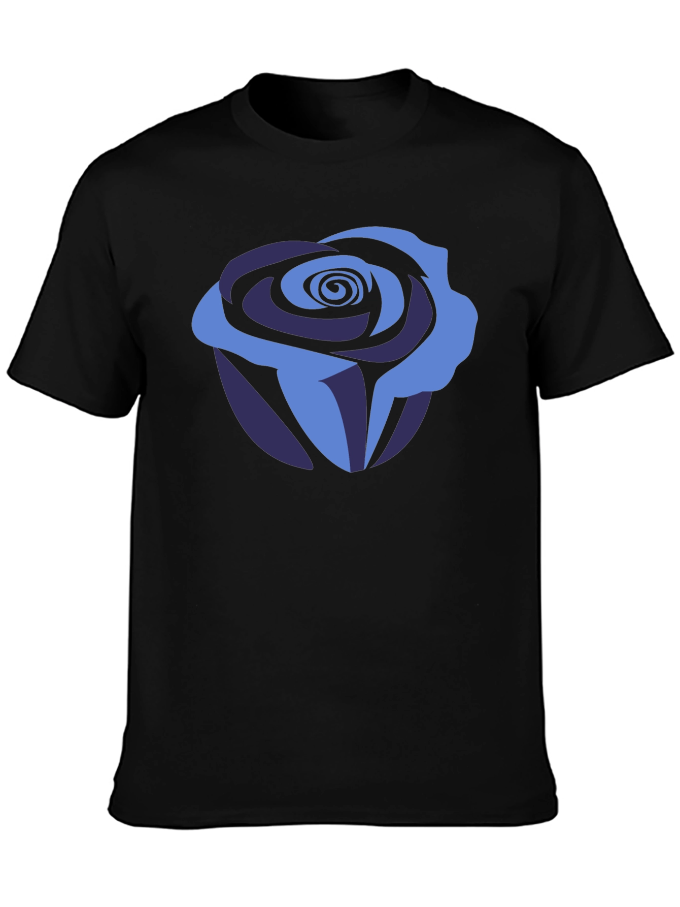 Blue Rose Graphic Tee - Stylish Mens T-Shirt