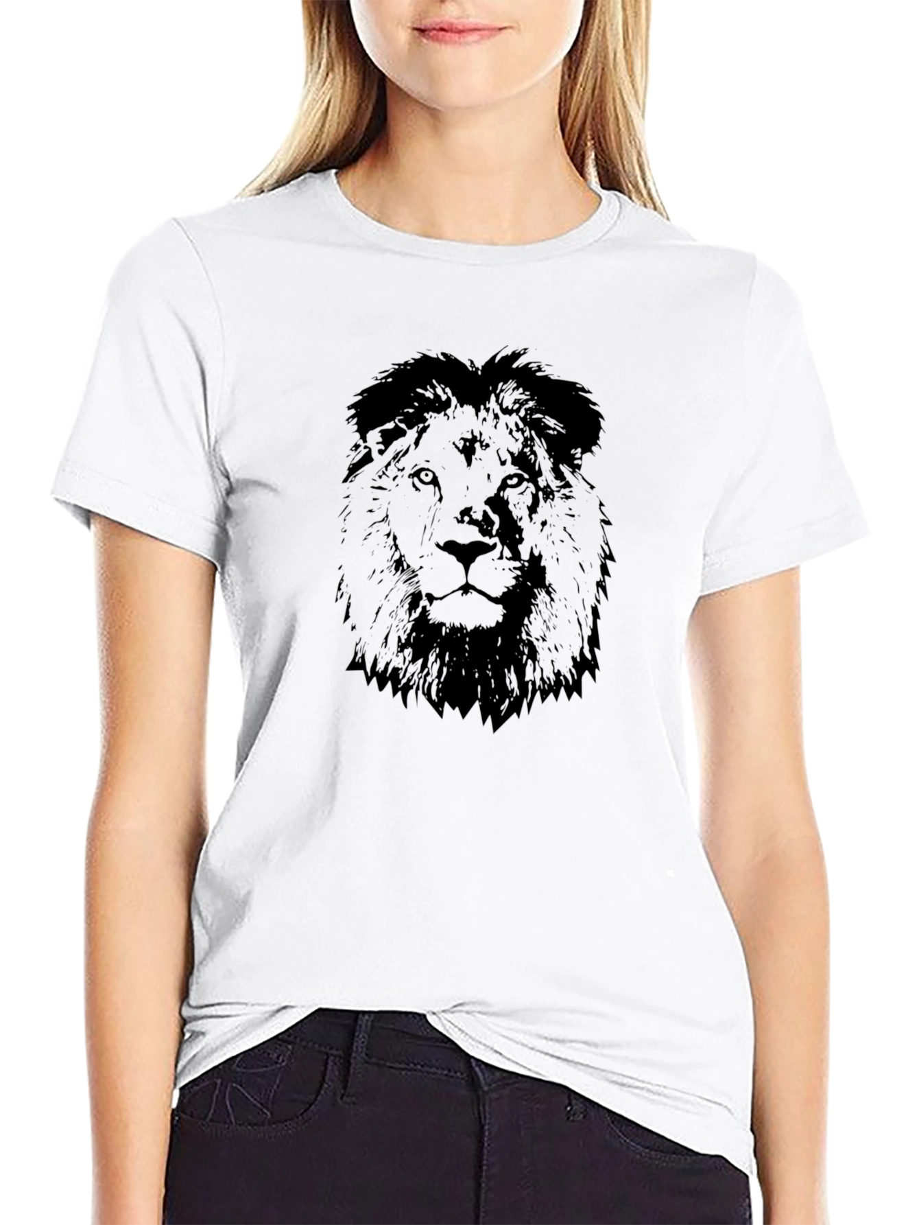 Lion Graphic Black T-Shirt - Bold Style