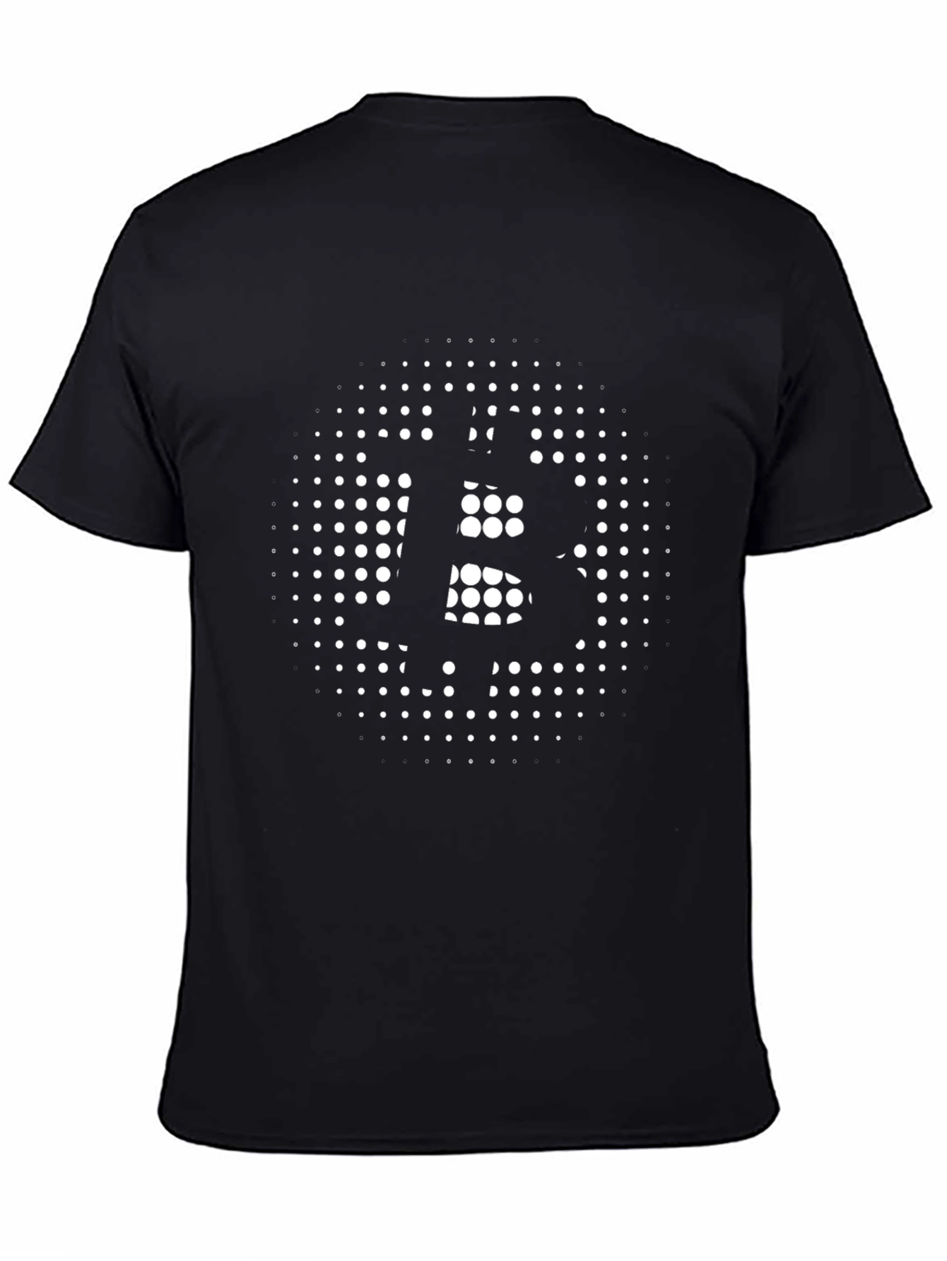 Bitcoin Halftone Black T-Shirt