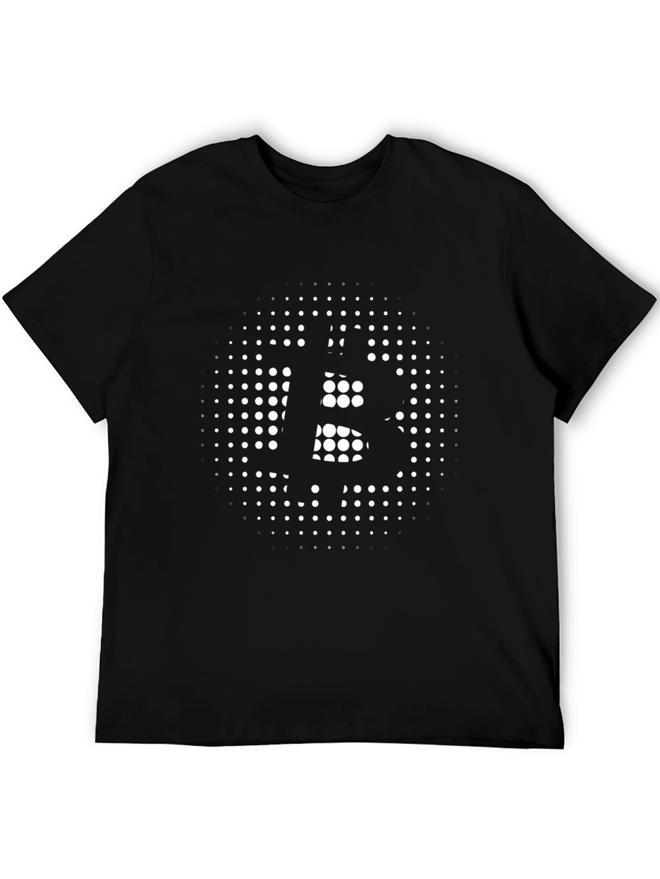 Bitcoin Halftone Black T-Shirt