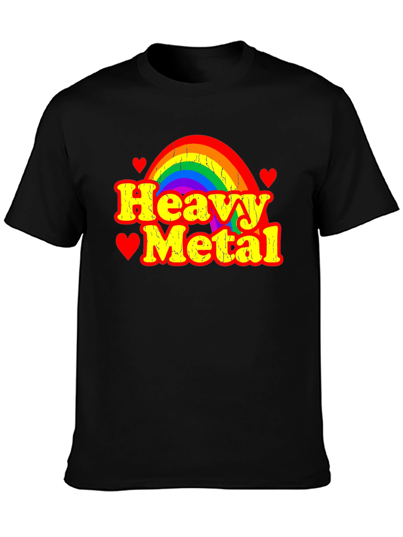 Heavy Metal Rainbow Graphic T-Shirt