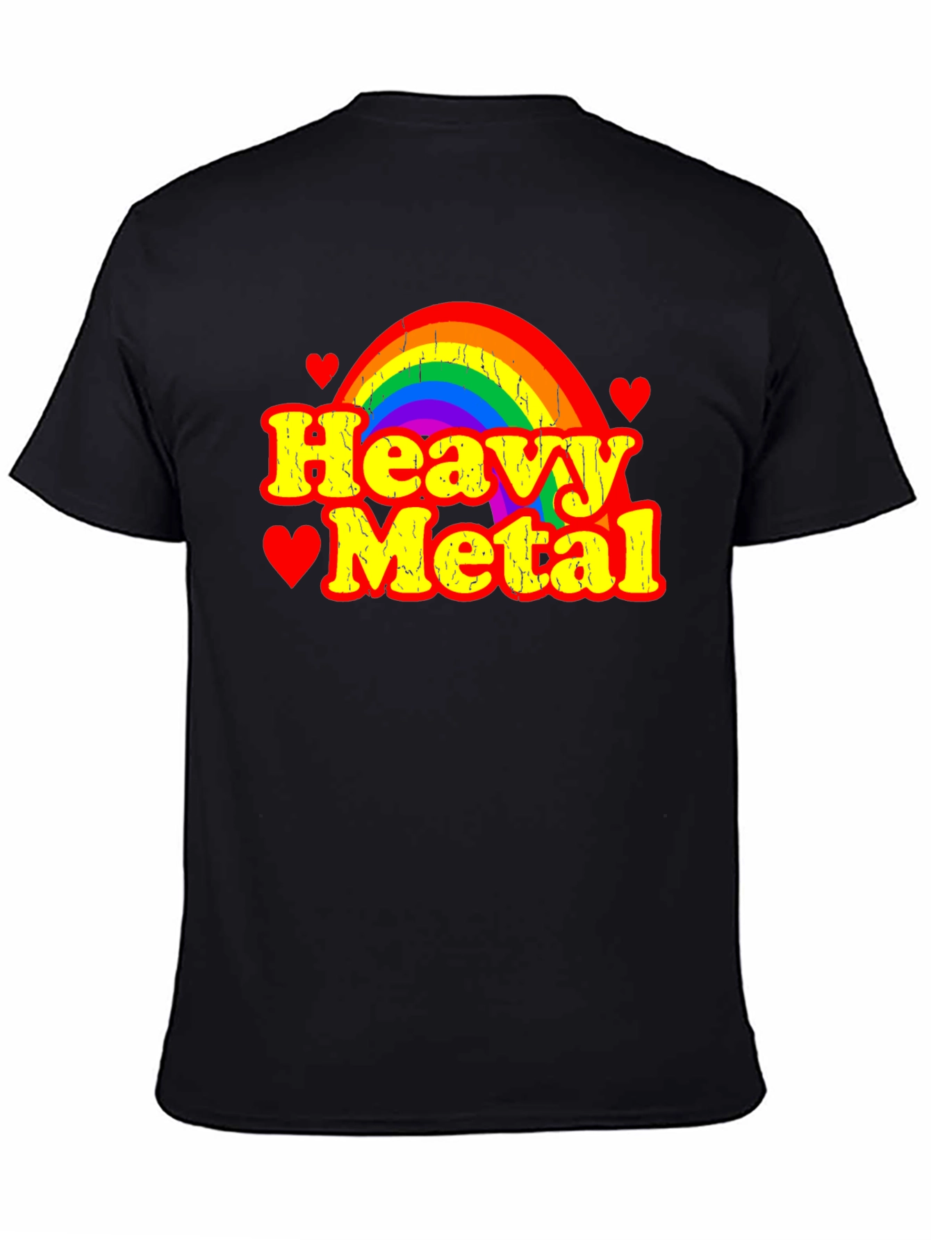 Heavy Metal Rainbow Graphic T-Shirt