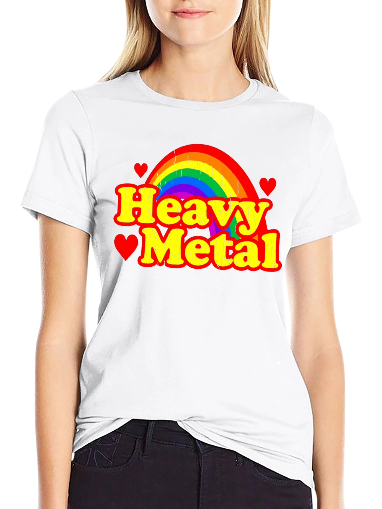 Heavy Metal Rainbow Graphic T-Shirt