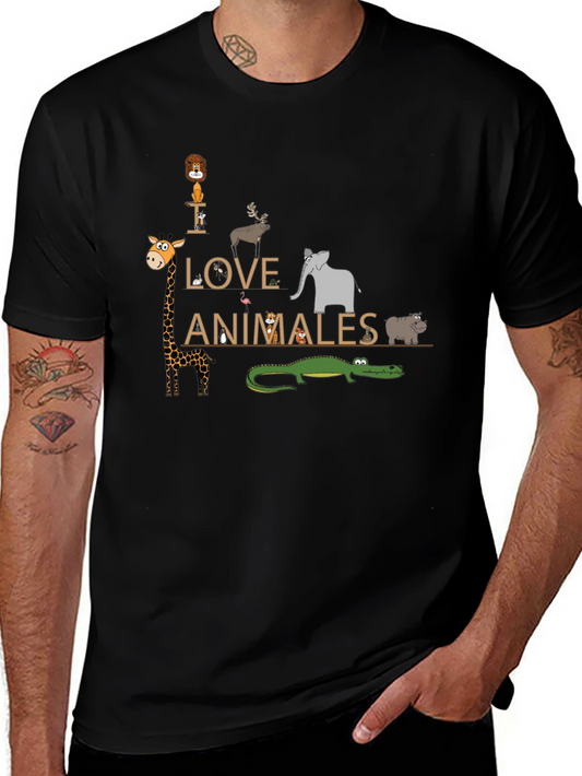 Love Animals Graphic T-Shirt - Unisex Cotton Tee