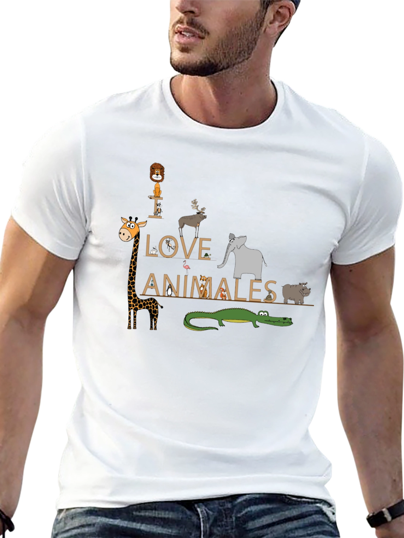 Love Animals Graphic T-Shirt - Unisex Cotton Tee