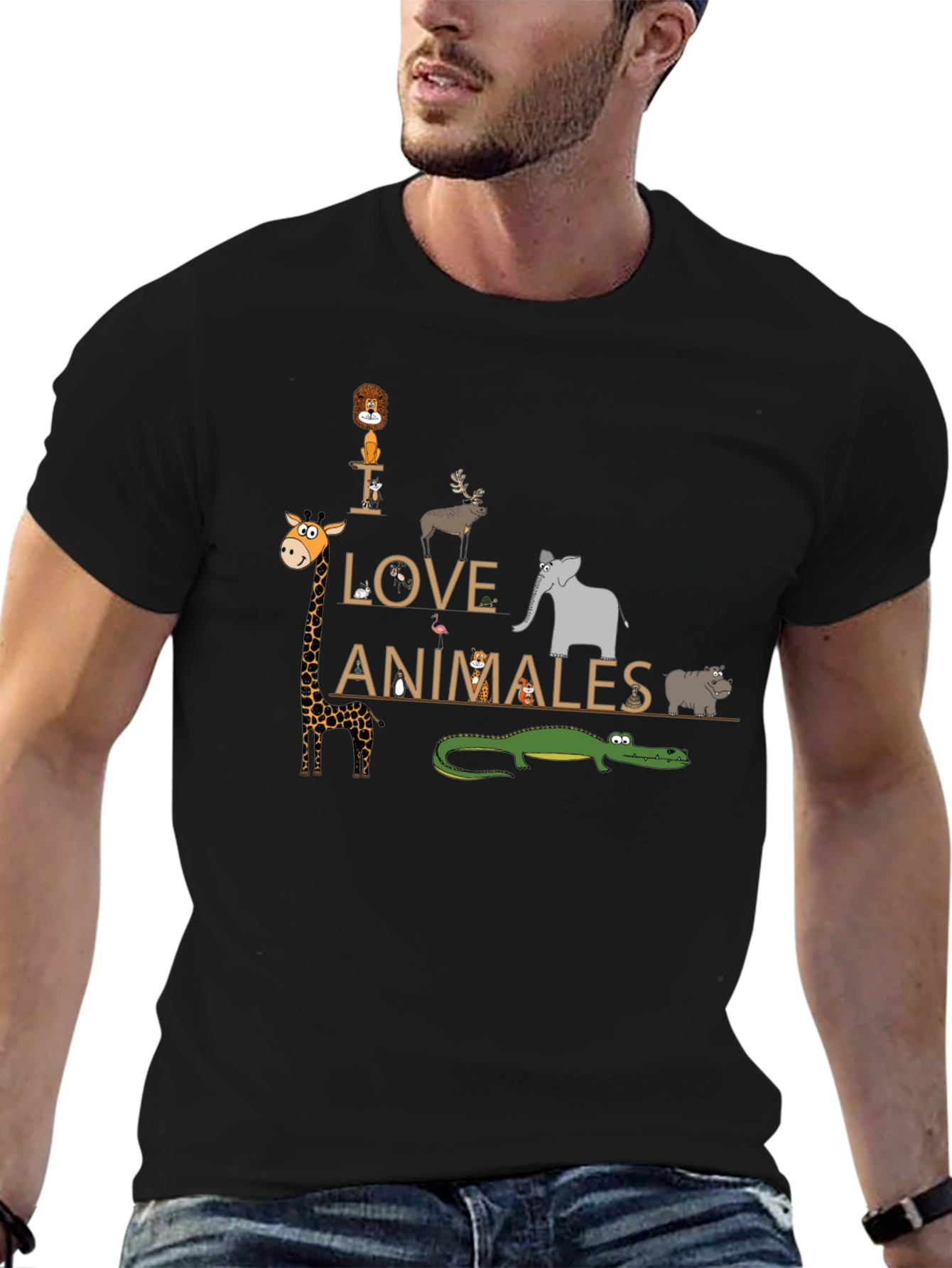 Love Animals Graphic T-Shirt - Unisex Cotton Tee