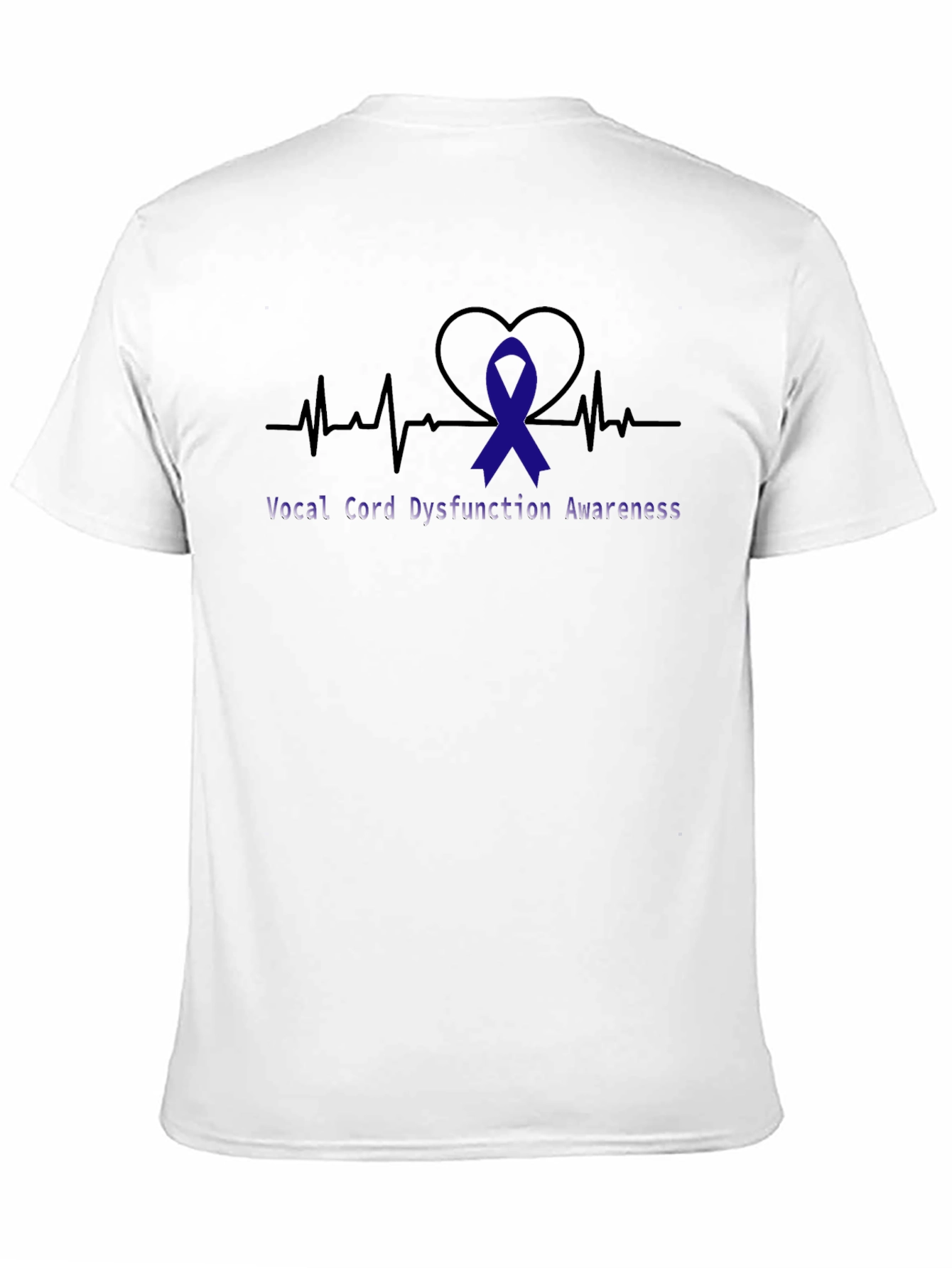 Vocal Cord Awareness Ribbon Heartbeat T-Shirt