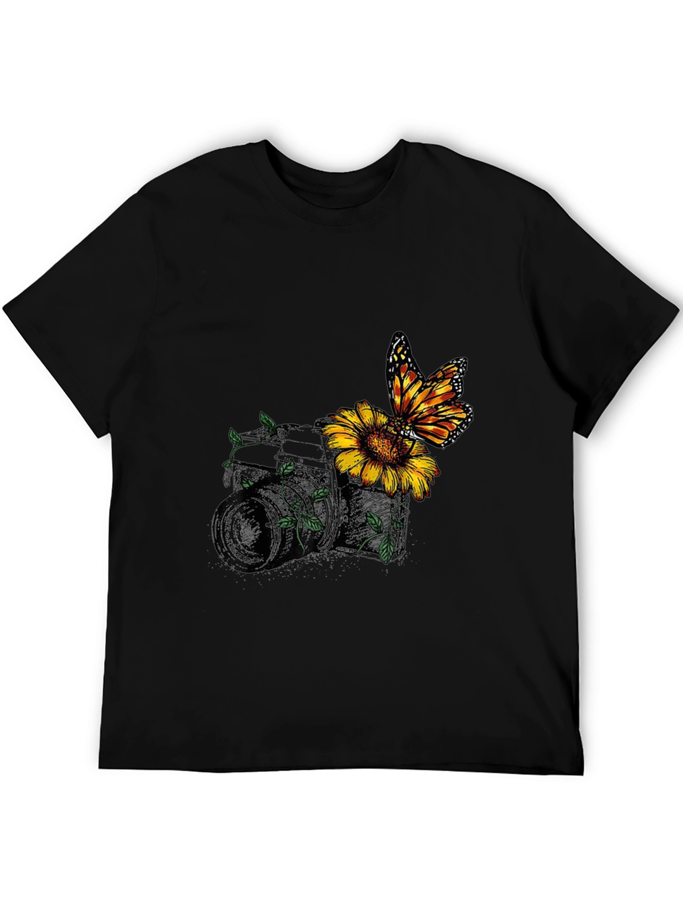 Nature-Inspired Camera Graphic Tee