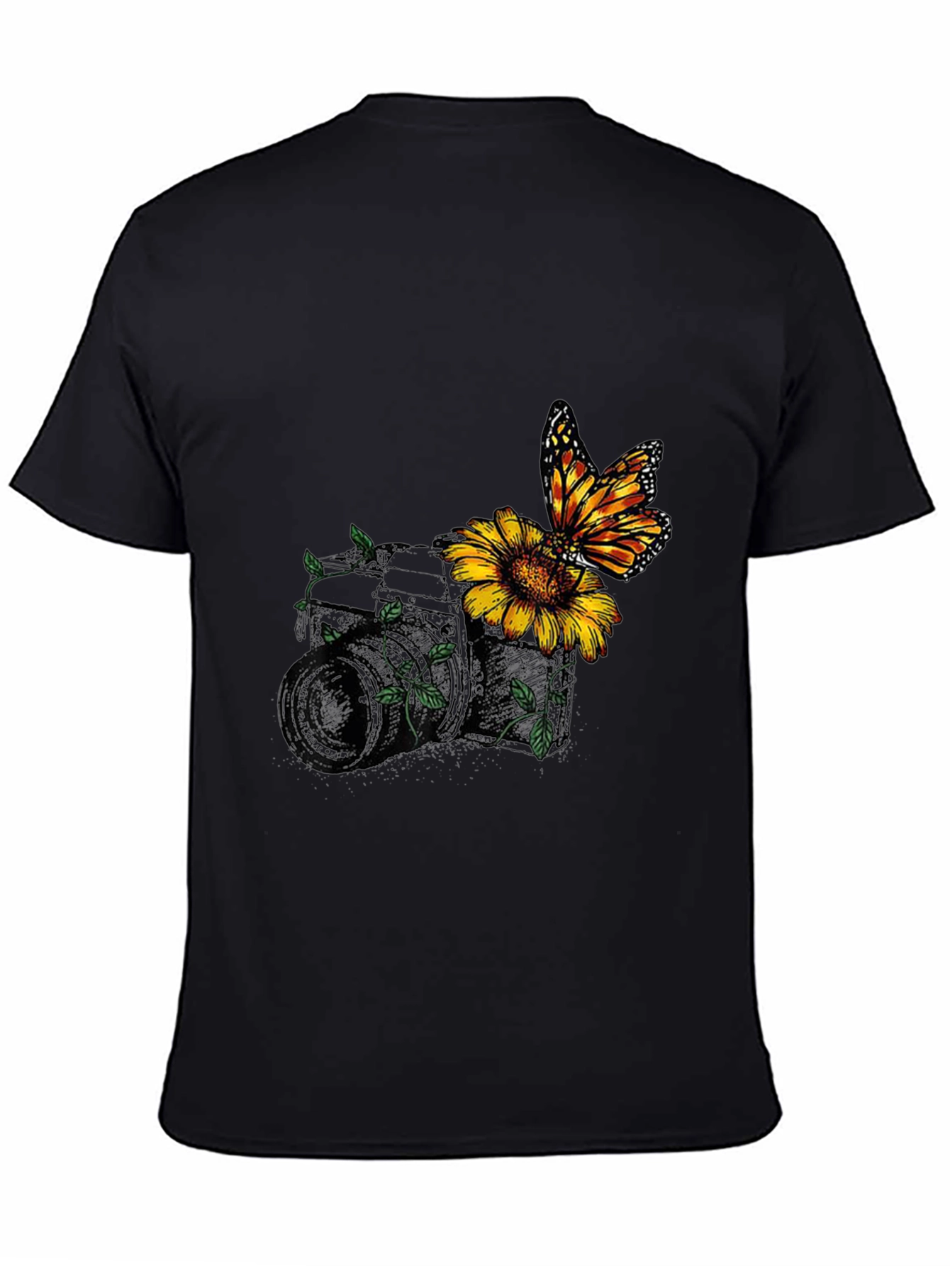 Nature-Inspired Camera Graphic Tee