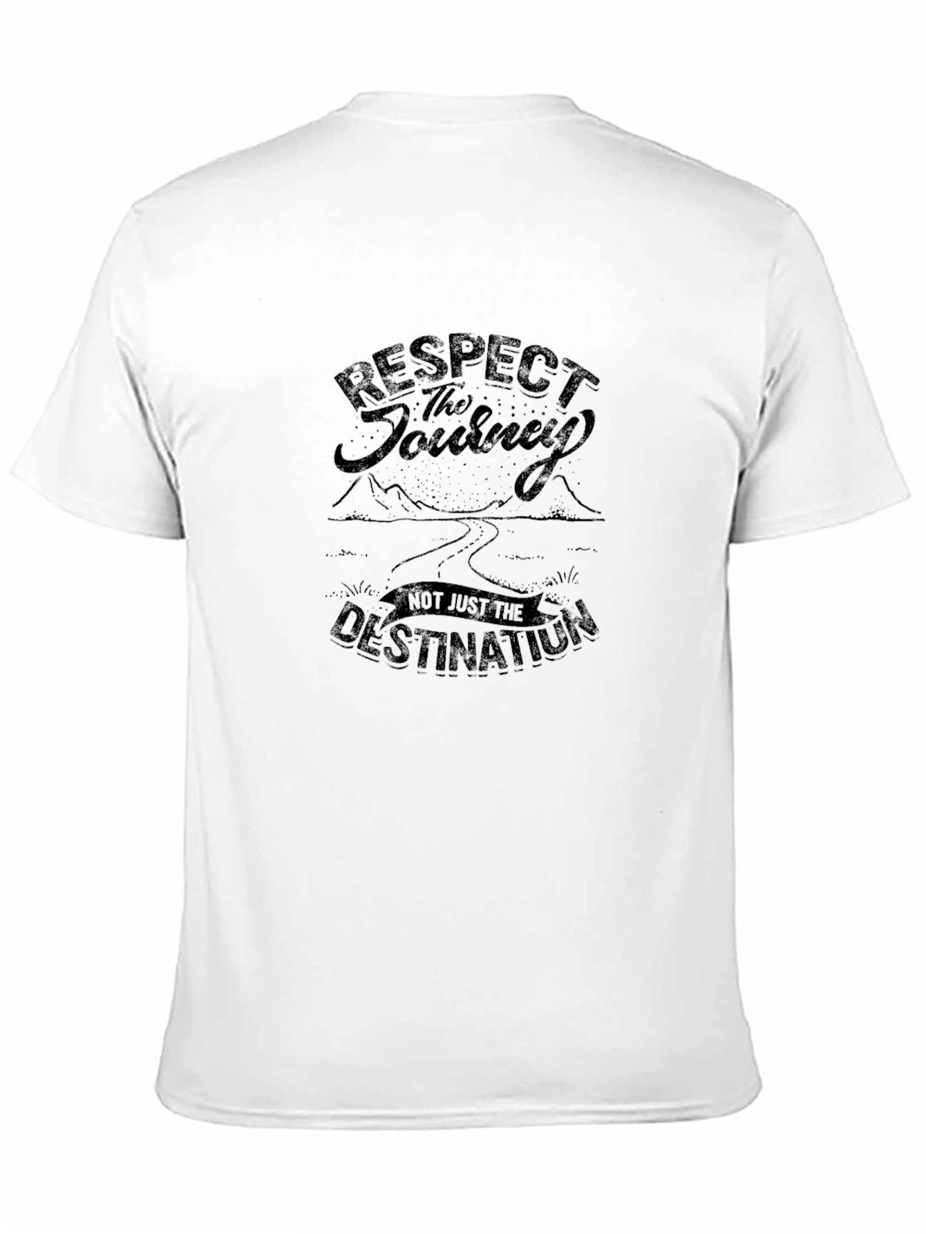 Respect the Journey Black Graphic T-Shirt