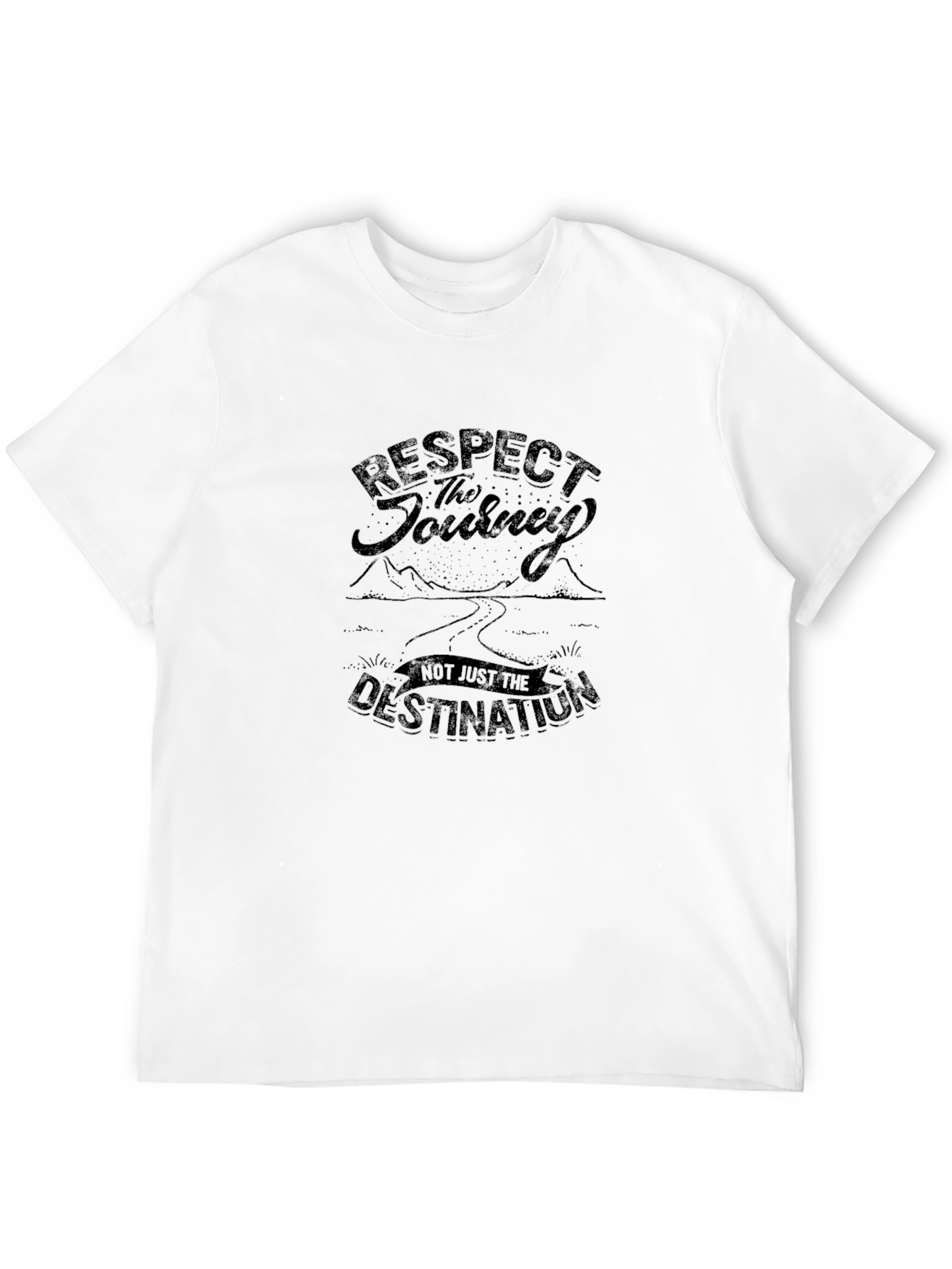 Respect the Journey Black Graphic T-Shirt