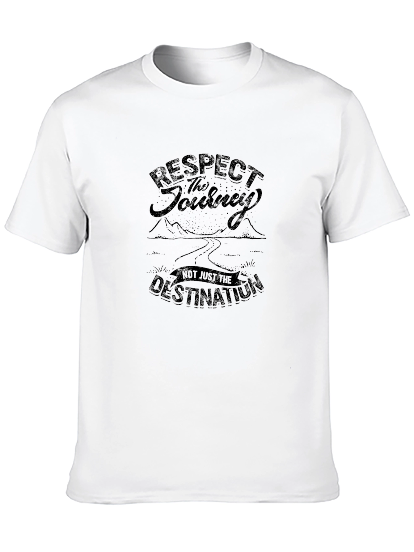 Respect the Journey Black Graphic T-Shirt
