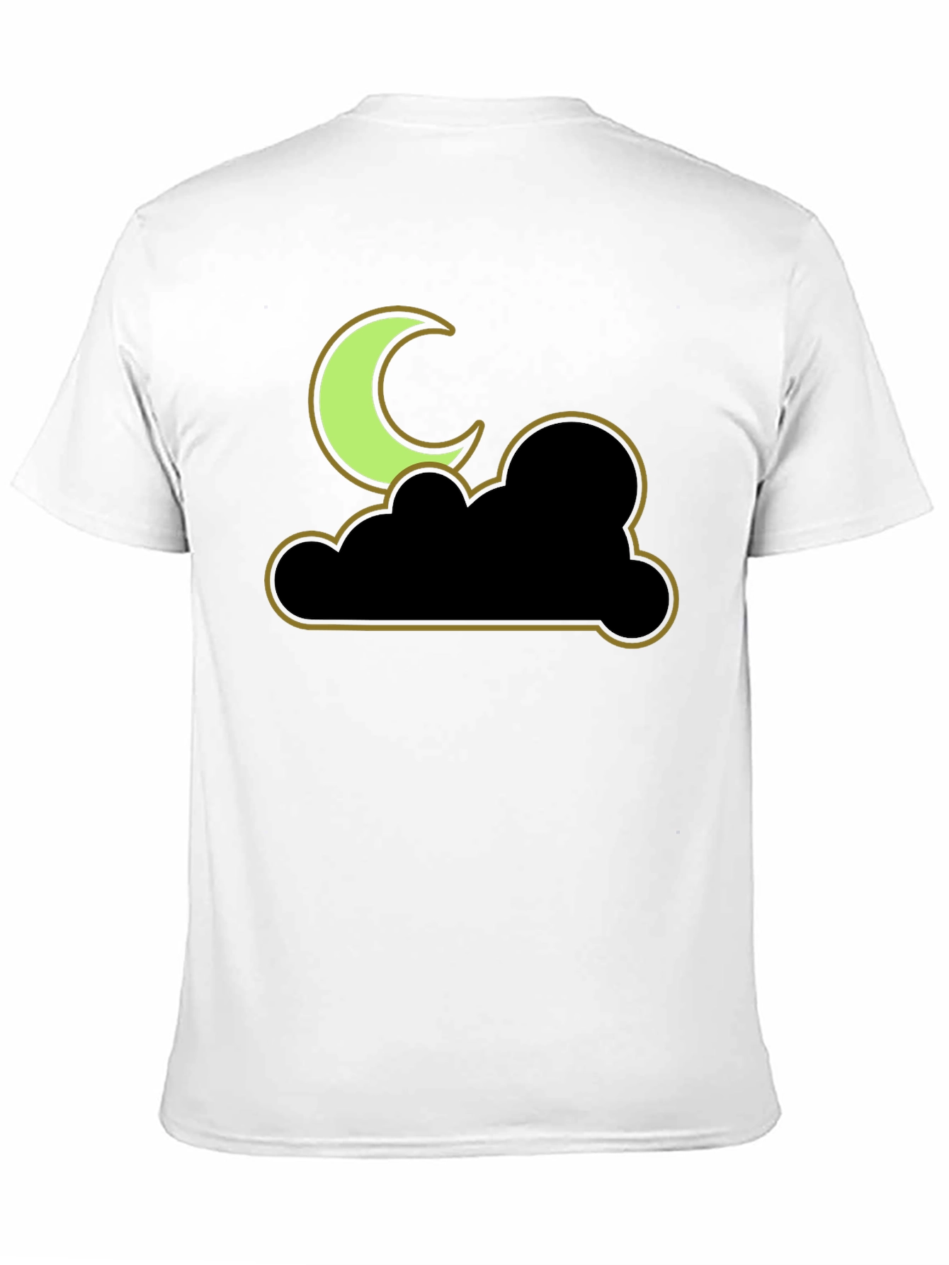 Night Sky Tee - Crescent Moon and Cloud
