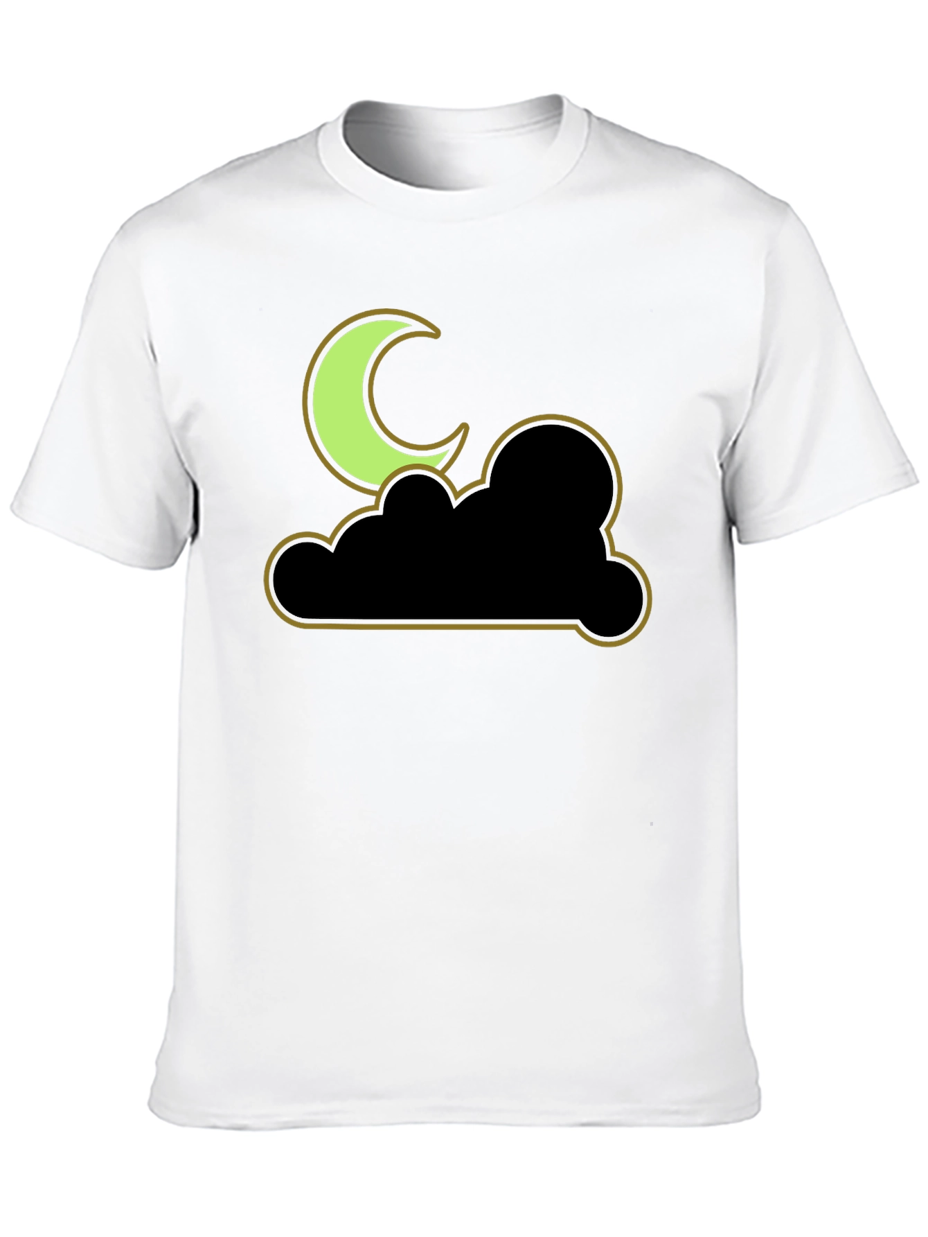 Night Sky Tee - Crescent Moon and Cloud