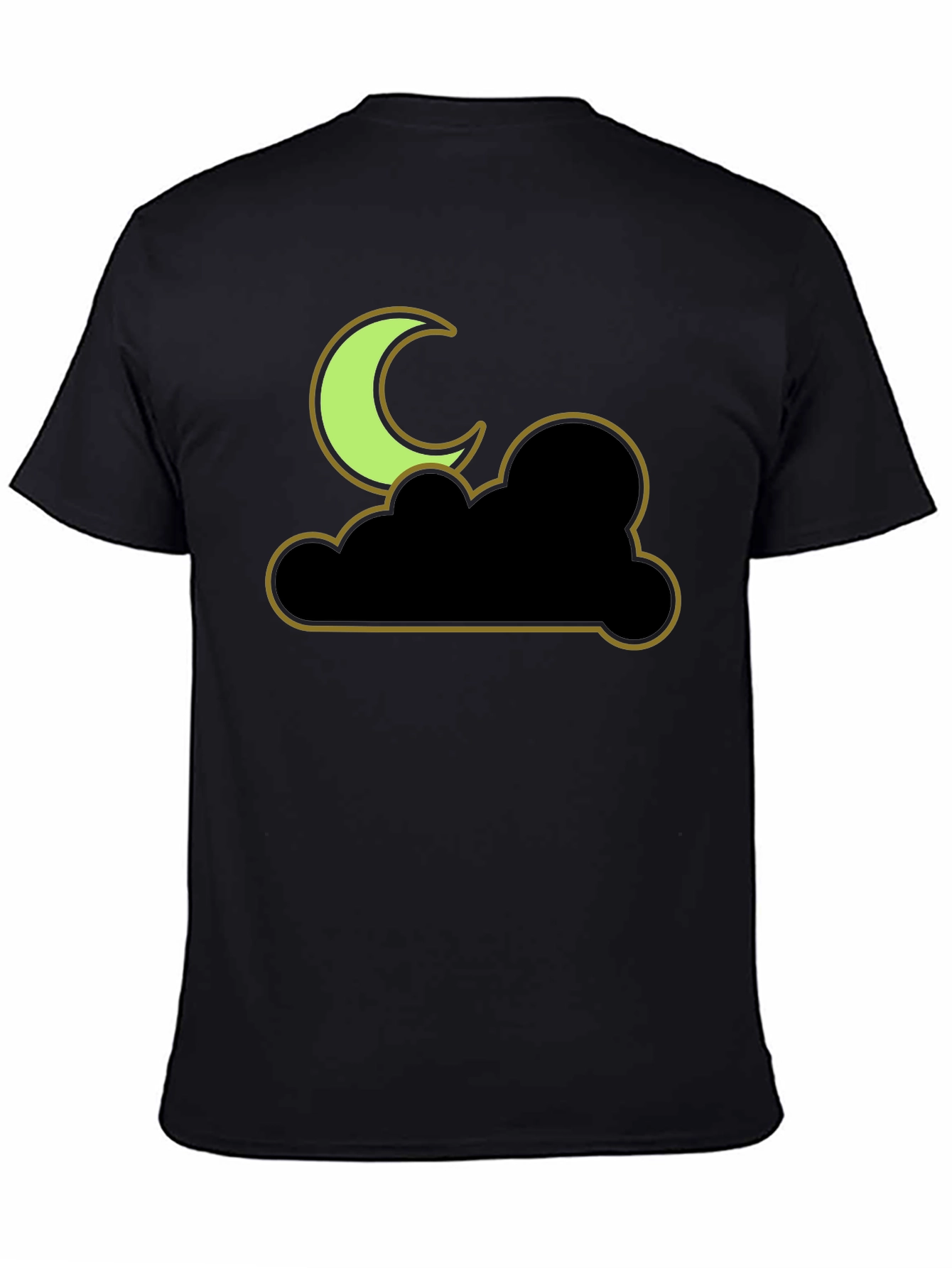 Night Sky Tee - Crescent Moon and Cloud